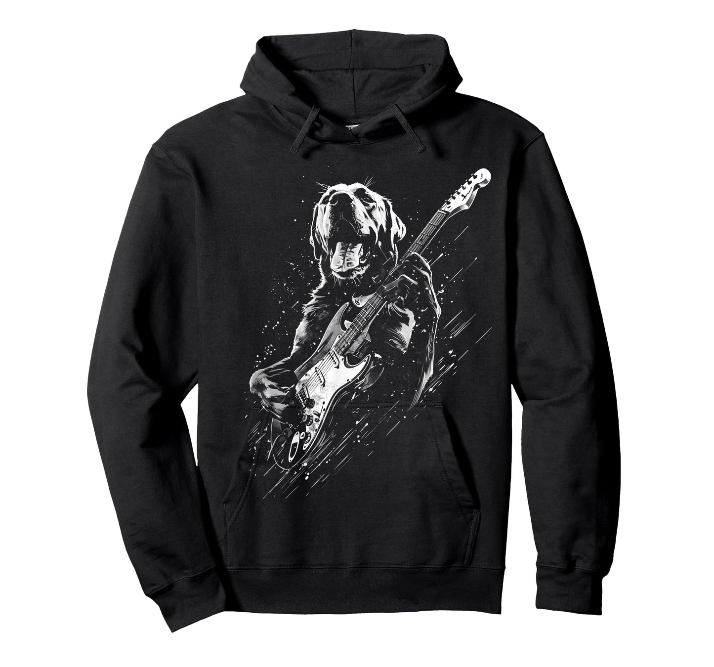 Labrador Retriever Dog Playing Electric Guitar Rock Dog Dad T-Shirt for Men Women Kids