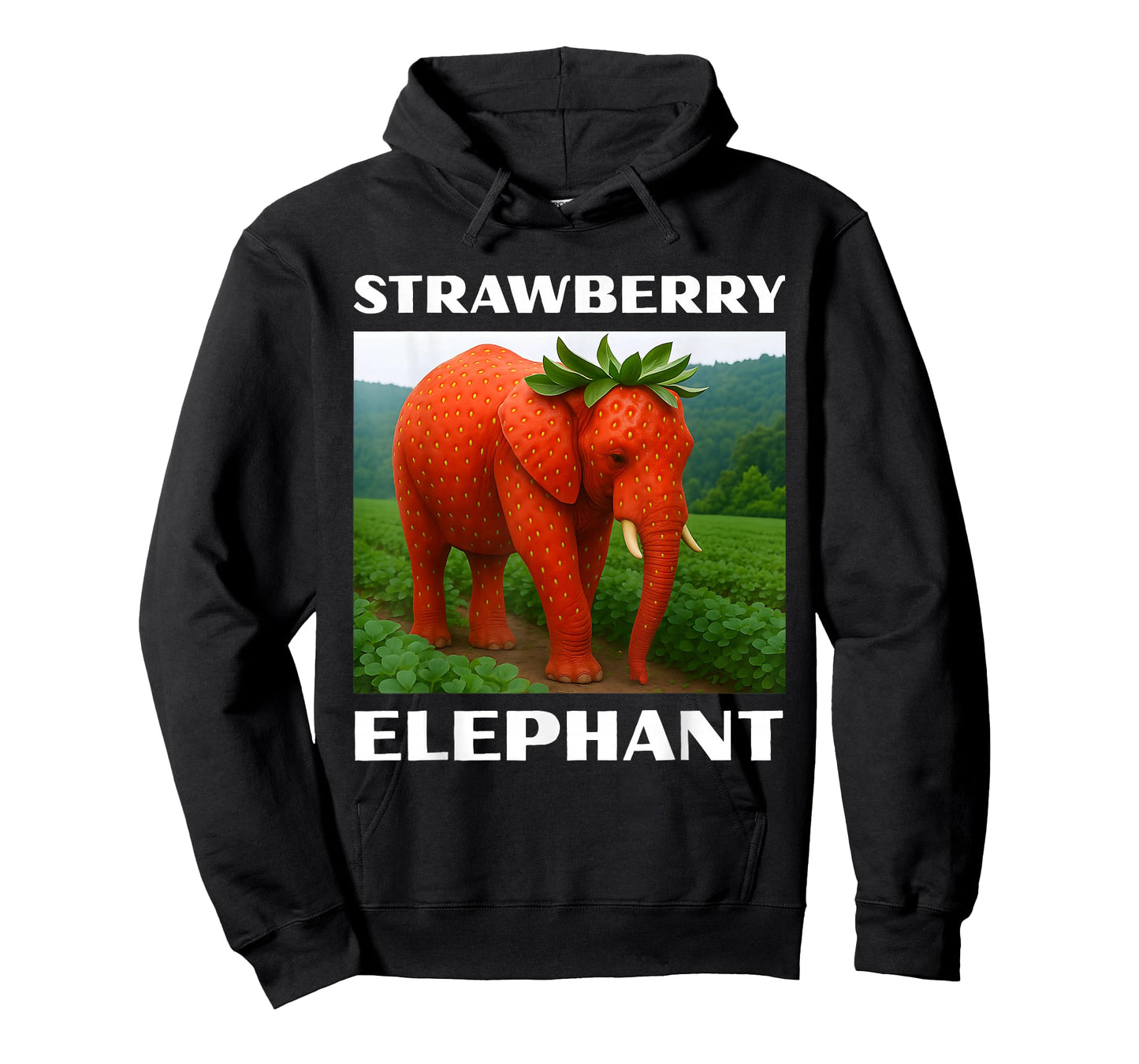 Funny Italian Brainrot Strawberry Elephant Meme for Kids T-Shirt