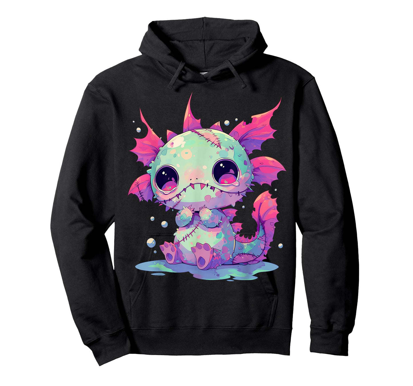 Kawaii Pastel Goth Creepy Cute Zombie Axolotl T-Shirt