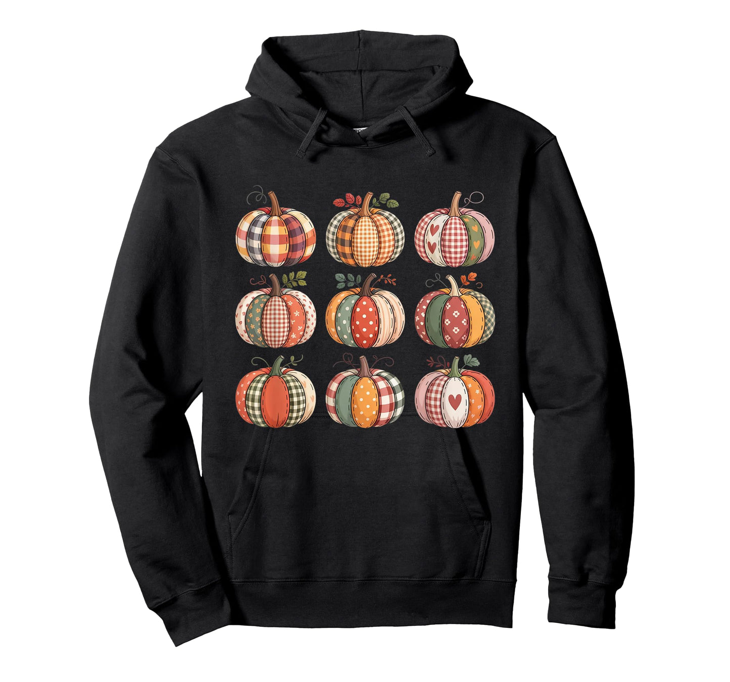 Halloween Patchwork Pumpkin Quilted Fall Aesthetic T-Shirt