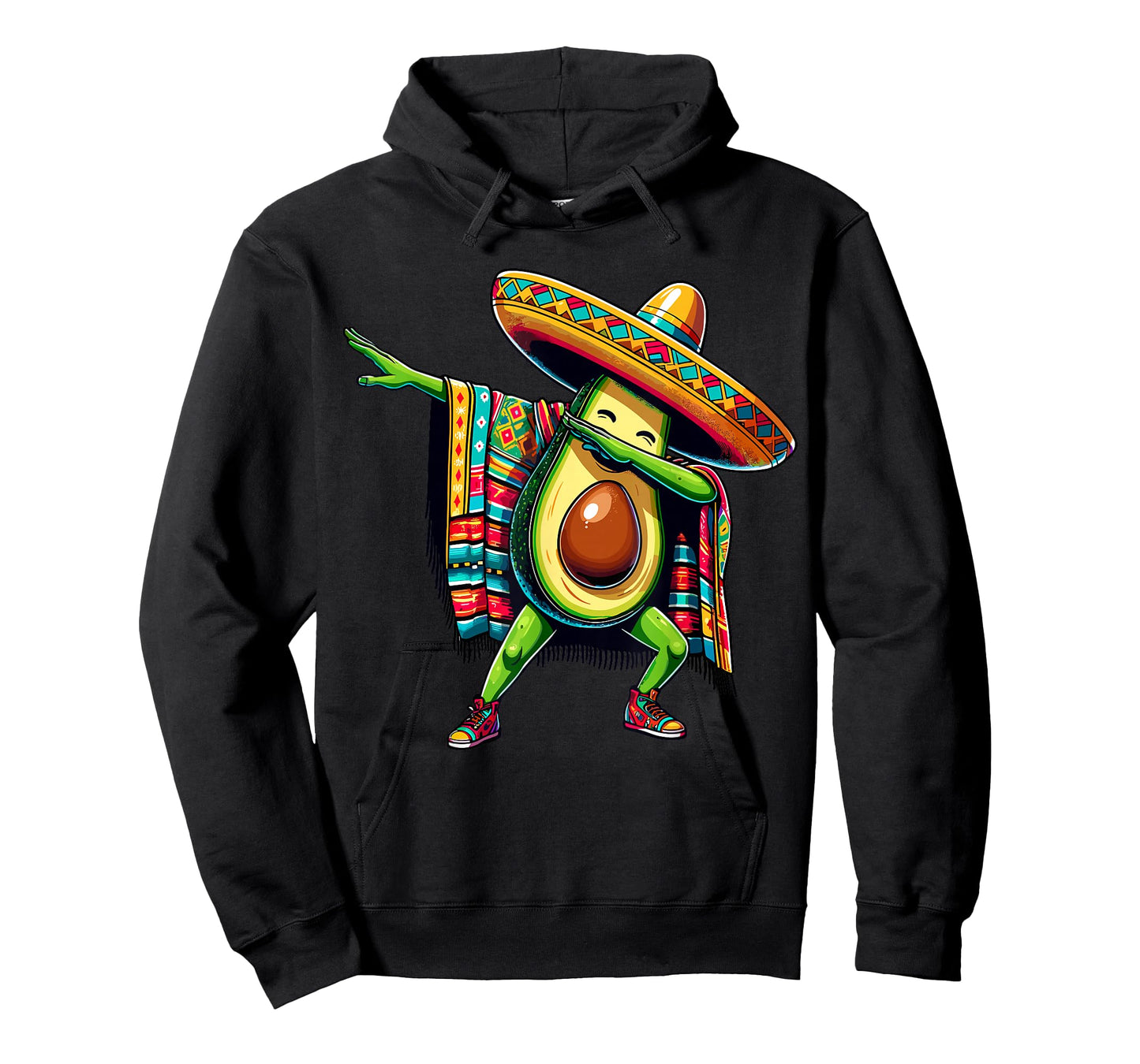 Dabbing Mexican Poncho Avocado Cinco de Mayo T-Shirt