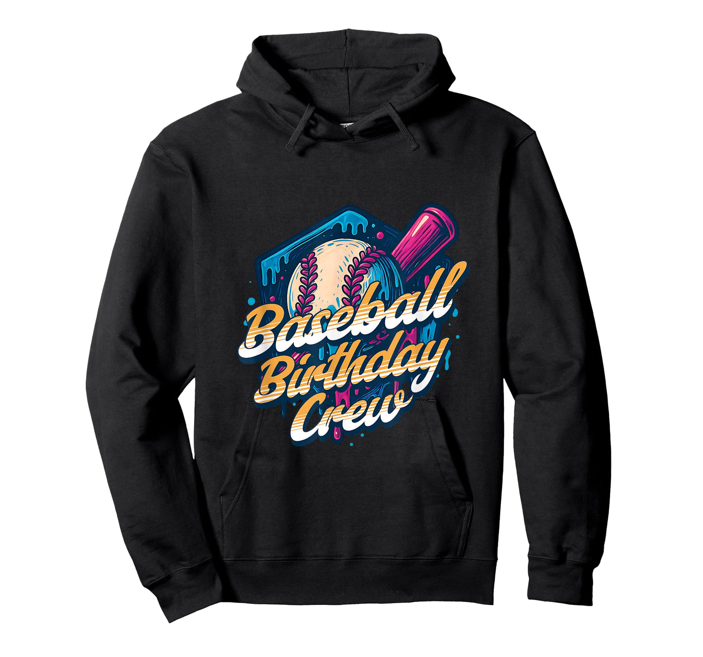 Baseball Birthday Crew Kids Baseball Drip Ice Cream Family T-Shirt