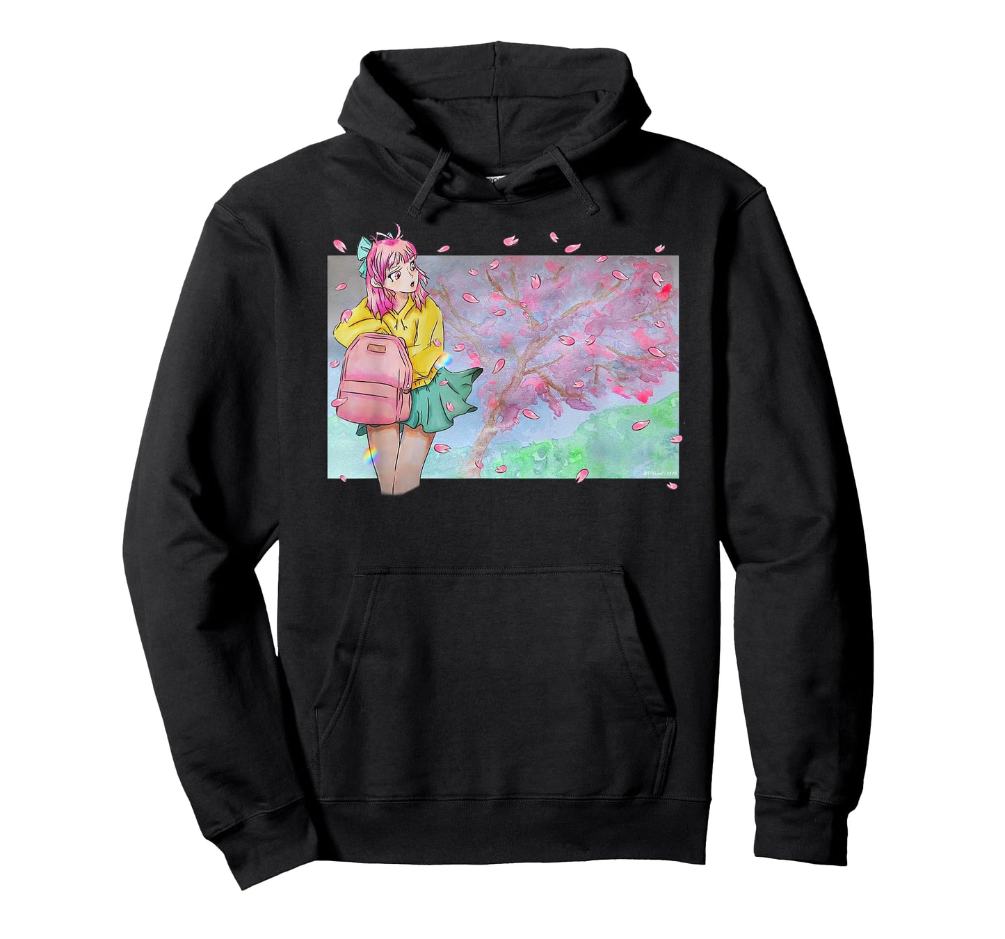 Sakura Watercolor Anime Manga Kawaii Pastel Goth Aesthetic T-Shirt