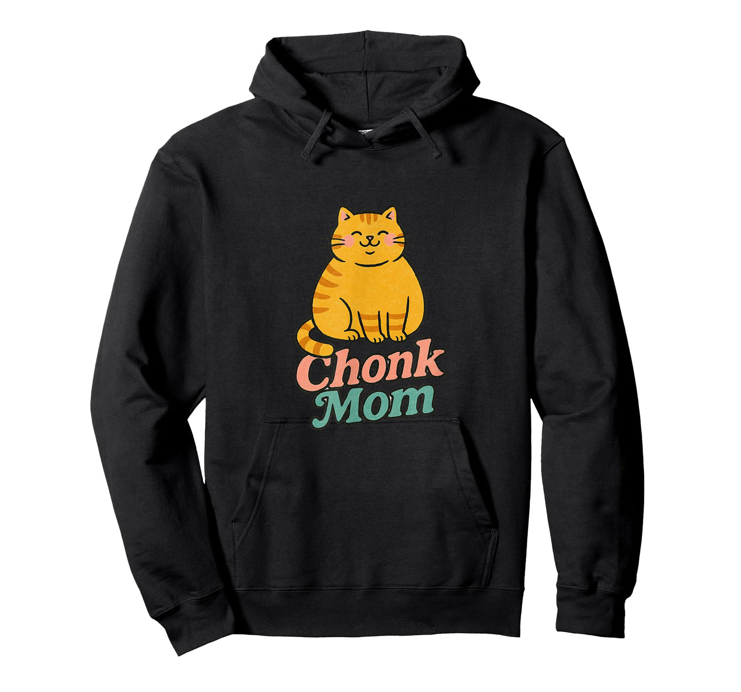 Orange Cat Chonk Mom Funny Cute Chubby Ginger Cats T-Shirt