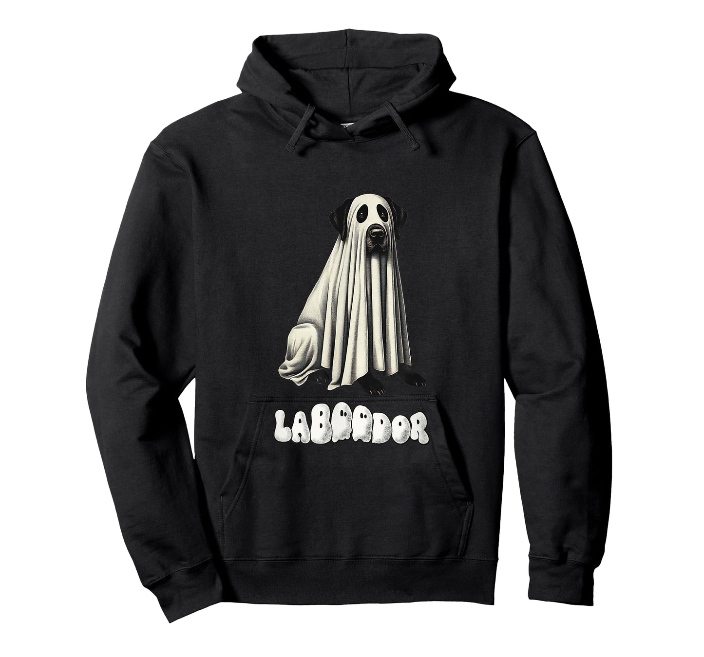 Cute Black Labrador Retriever Halloween Ghost, LaBOOdor, Lab T-Shirt