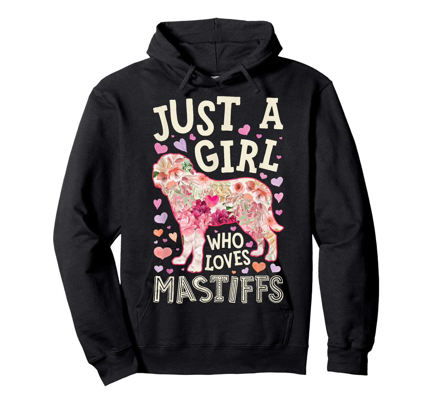 English Mastiff Just A Girl Who Loves Mastiffs Dog Flower T-Shirt