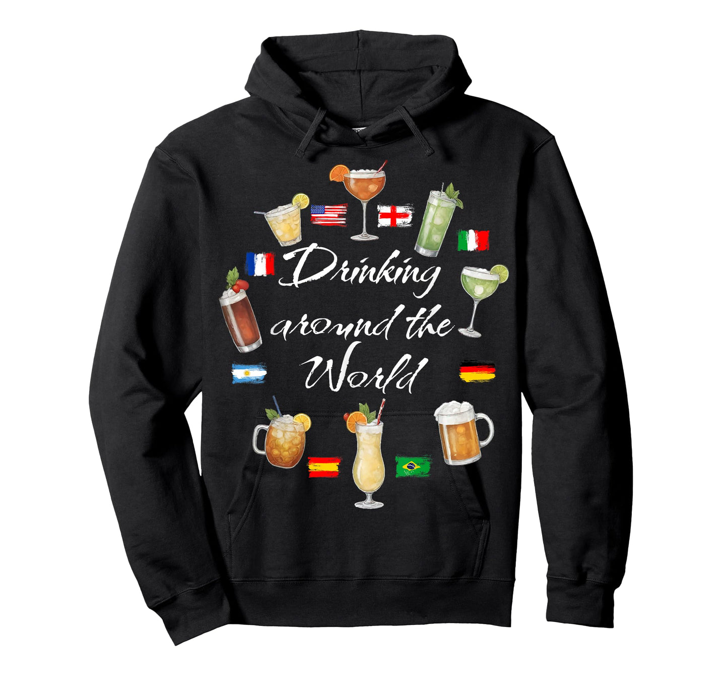 Drinking Around The World Vacation Drinking Showcase Funny T-Shirt
