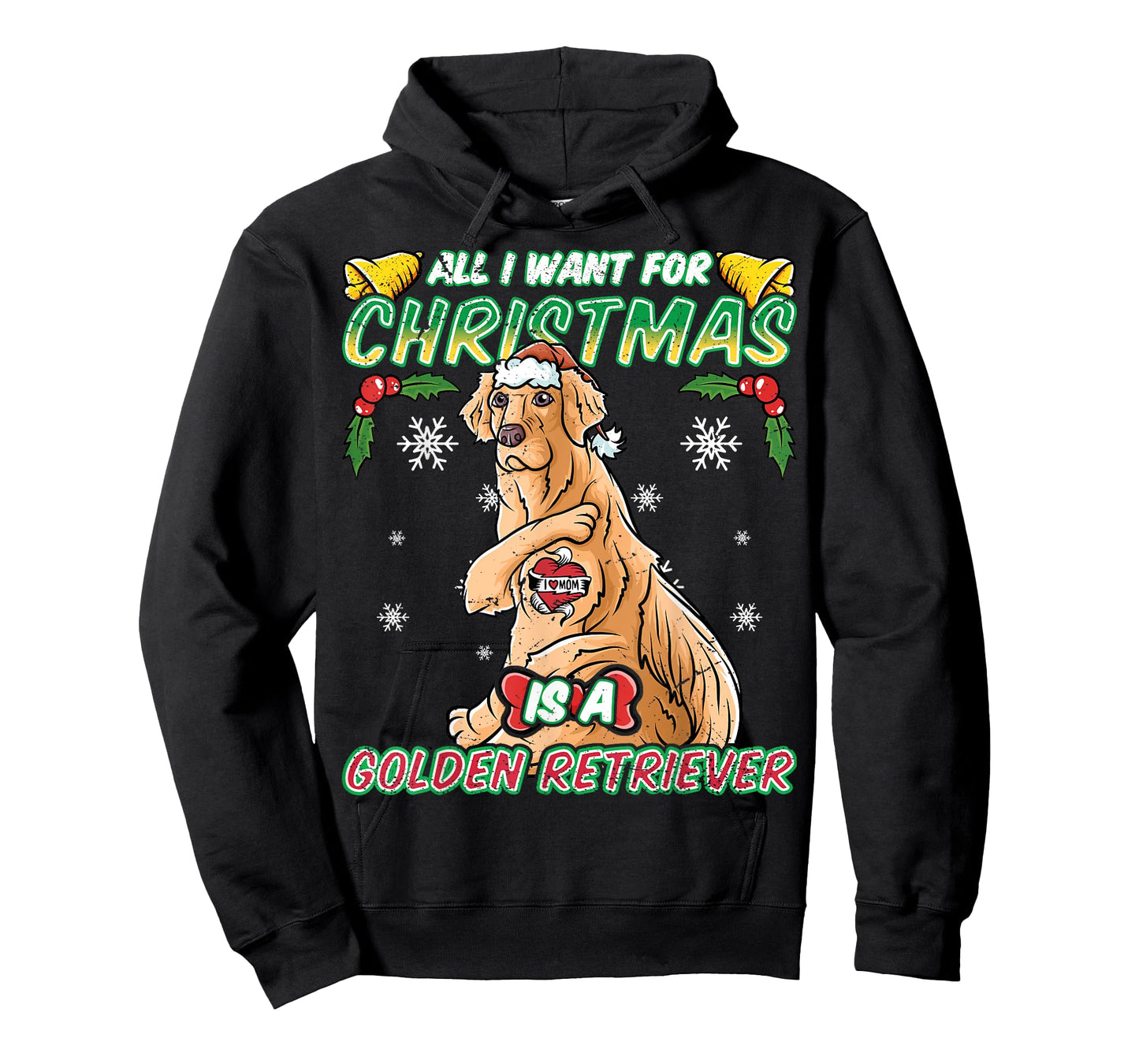 All I Want For Christmas Is A Golden Retriever Santa Claus T-Shirt