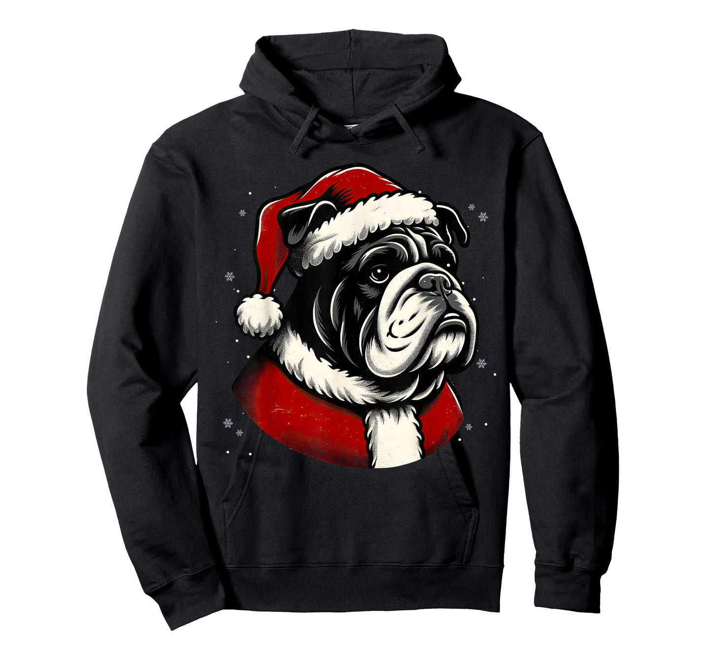 Bulldog Santa Christmas Tree Lights Ugly Pajama Dog Lover T-Shirt