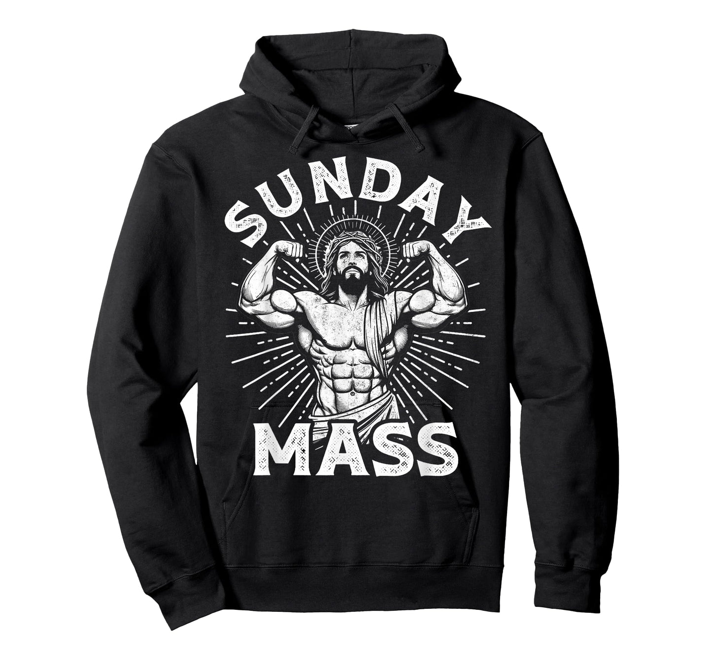 Funny Christian Sunday Mass Bodybuilder Gym Jesus Motivation T-Shirt