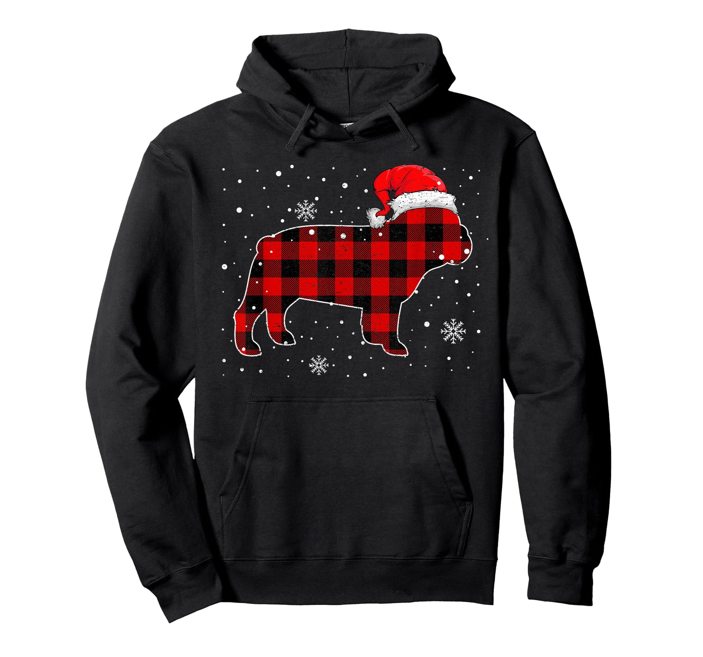 Check Brand For 50, Christmas Buffalo Plaid Bulldog Pajama T-Shirt