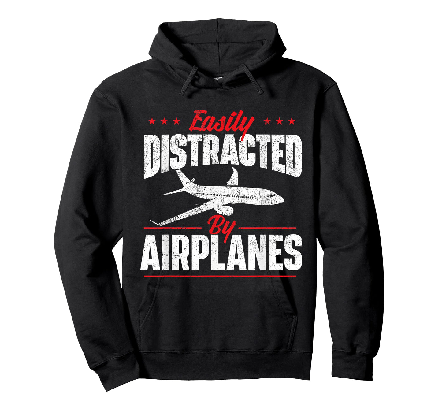 Easily Distracted by Airplanes - Aircraft Fan Airline Pilot T-Shirt