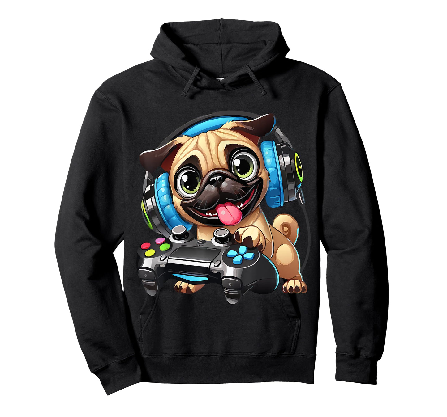 Funny Pug Cute Dog Puppy Playing Gamer Pugs Gaming Lover T-Shirt