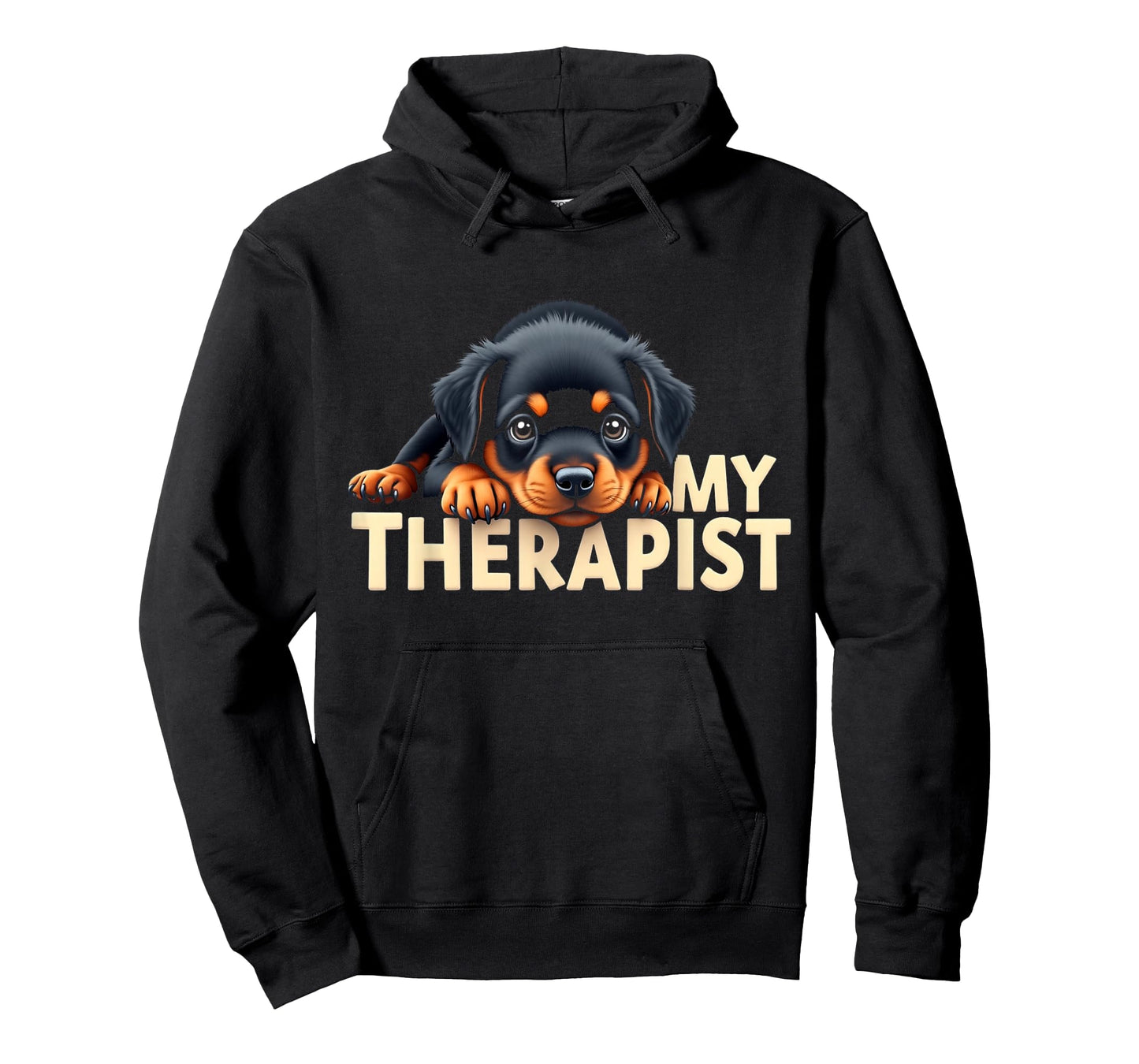 Funny Rottie Puppy My Therapist Rottweiler Dog T-Shirt