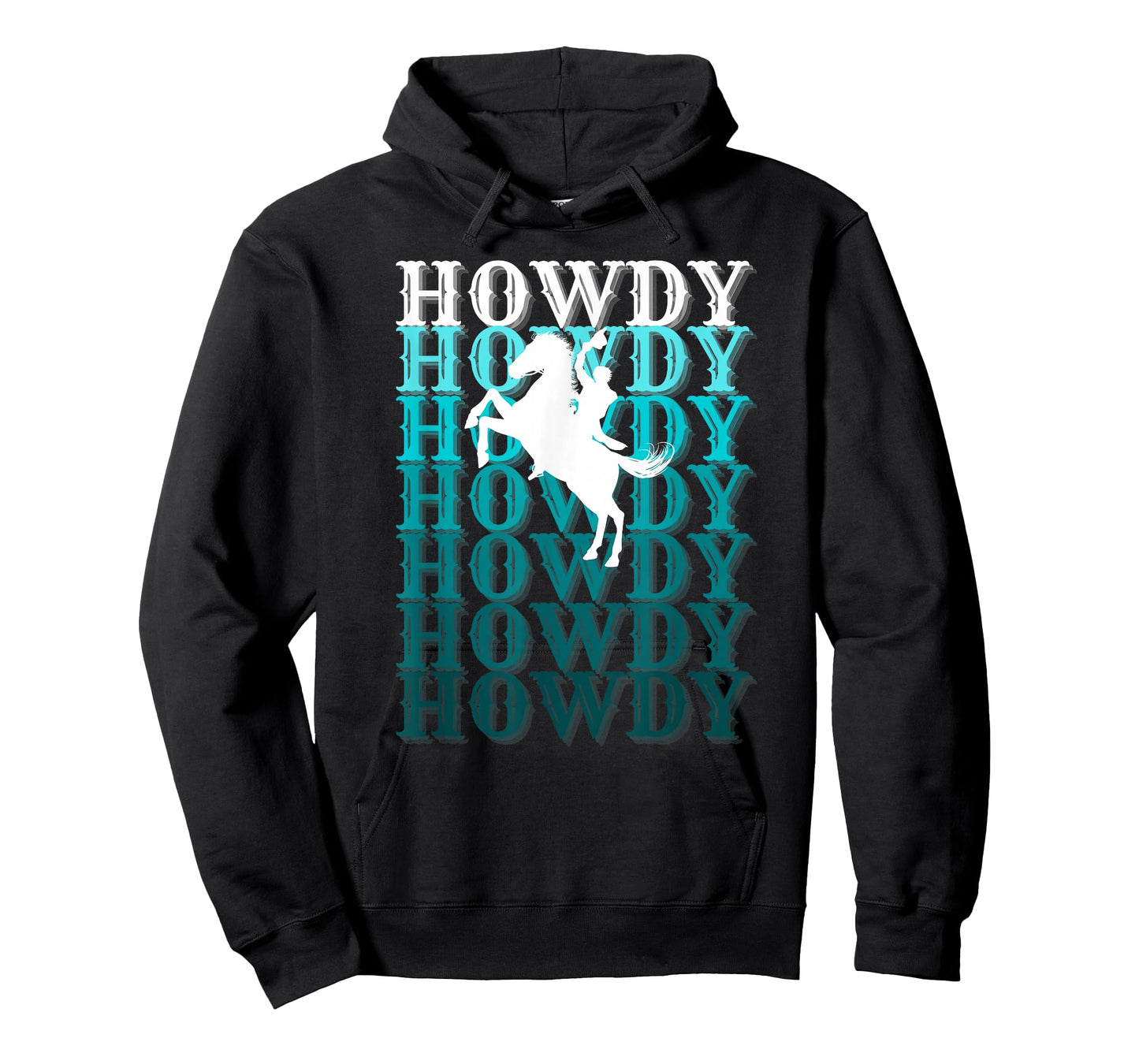 Fun Teal Country Boho Western Greetings Farm Fashion Horses T-Shirt