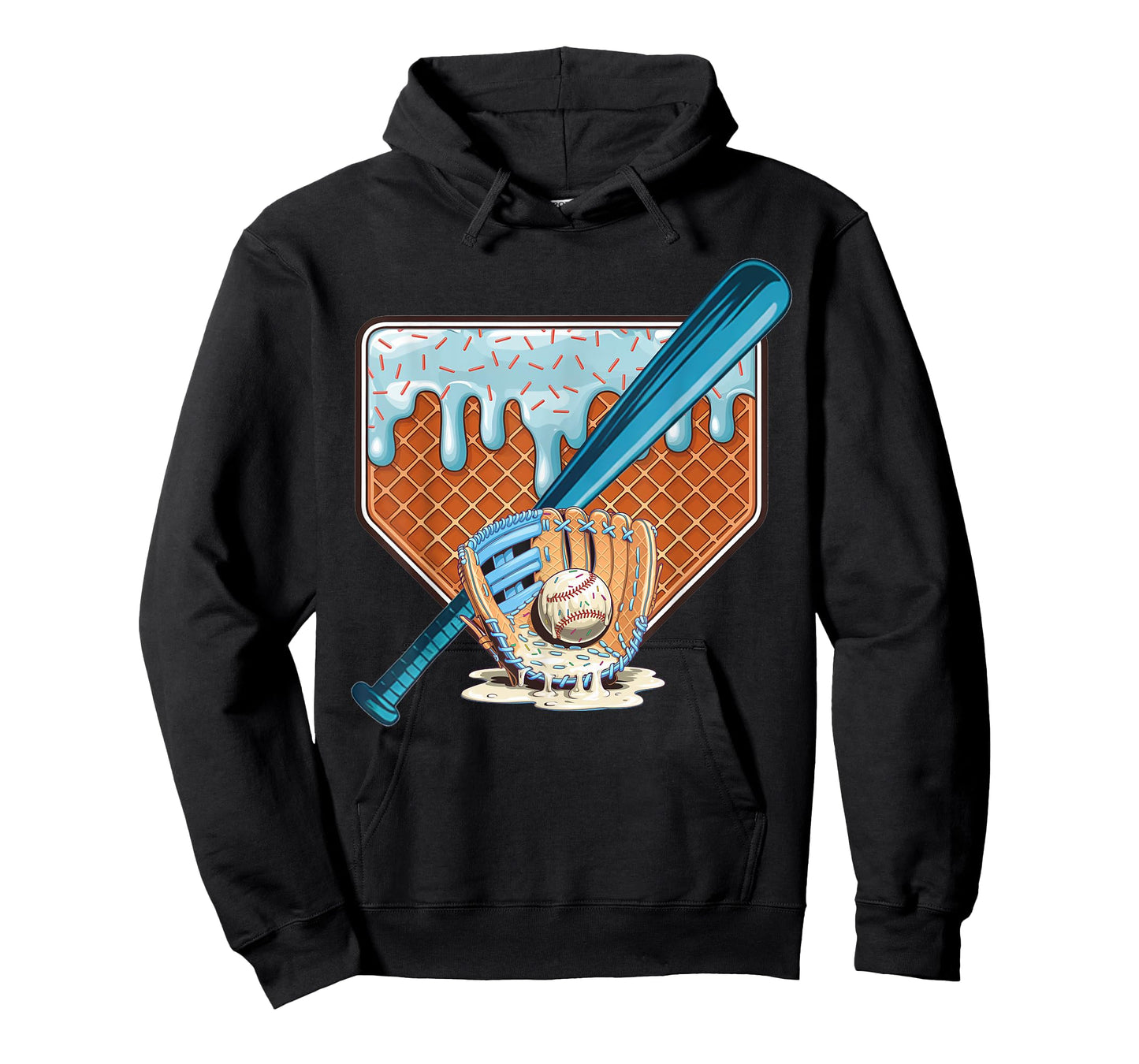 Baseball Home Plate Drip With Sprinkles Drip T-Shirt