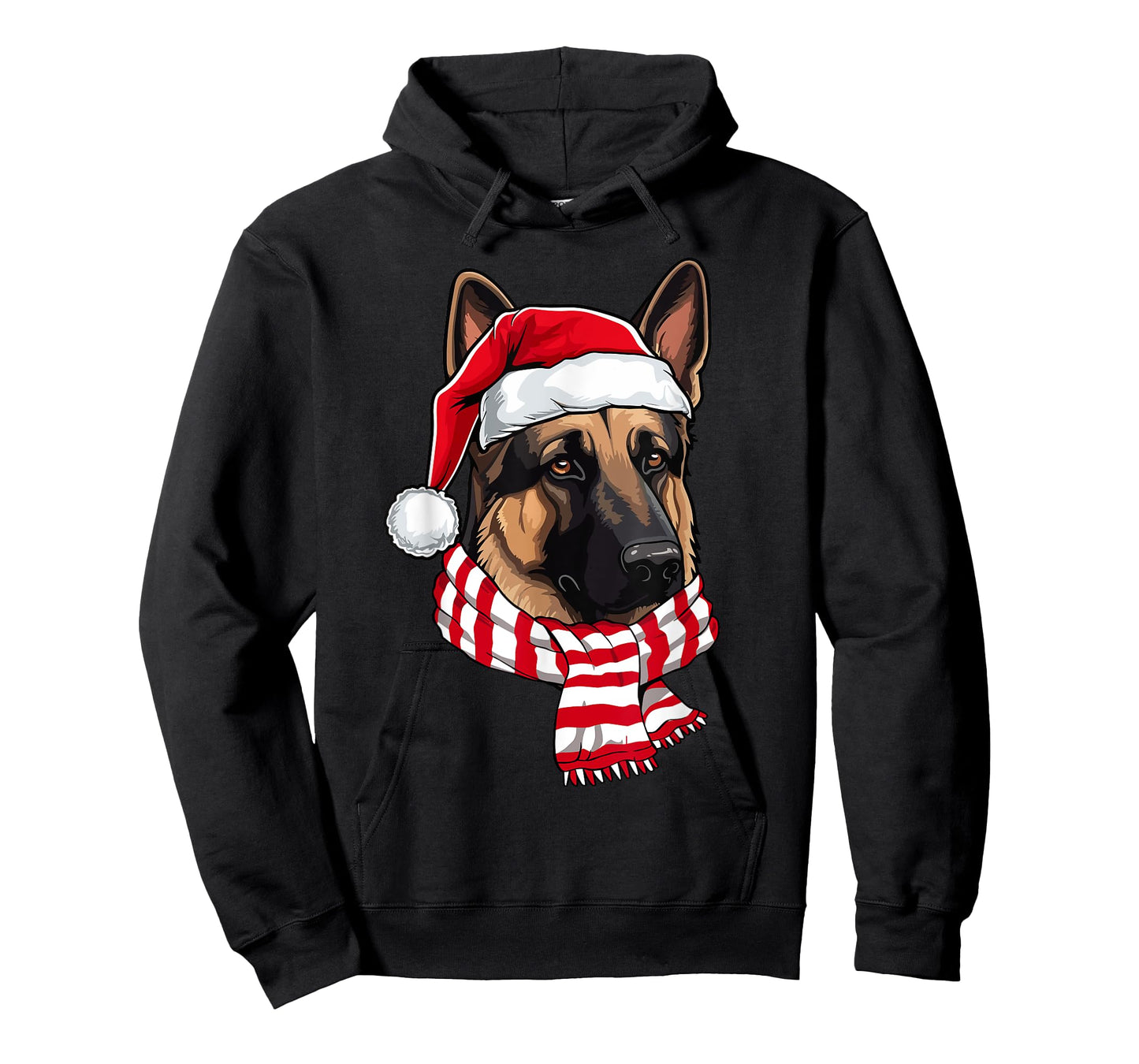 Santa German Shepherd Christmas Dog Lover Men Women Kids T-Shirt