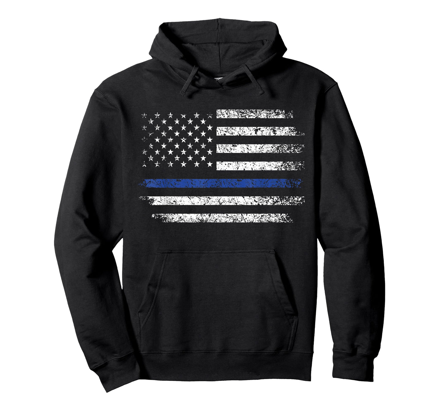 Thin Blue Line American Flag Tee Mens Police Officer Shirt T-Shirt