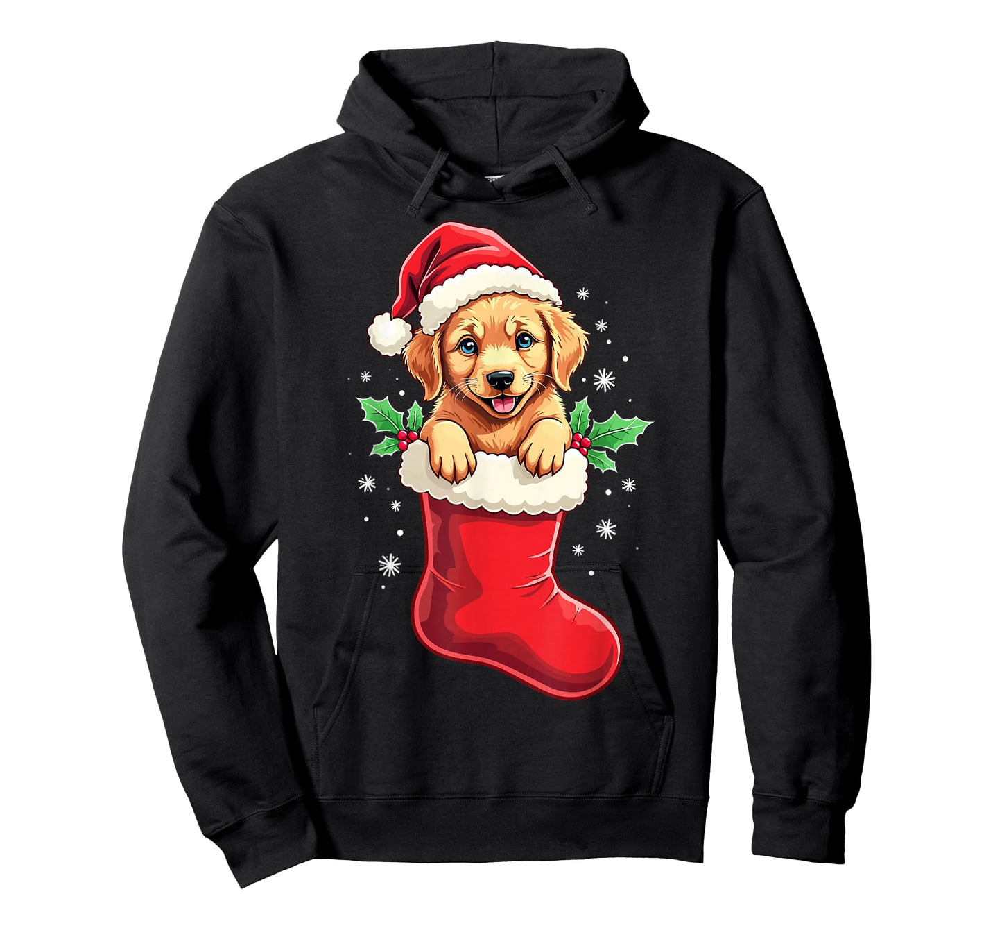 Golden Retriever Christmas Stocking Puppy Dog Lover Holiday T-Shirt