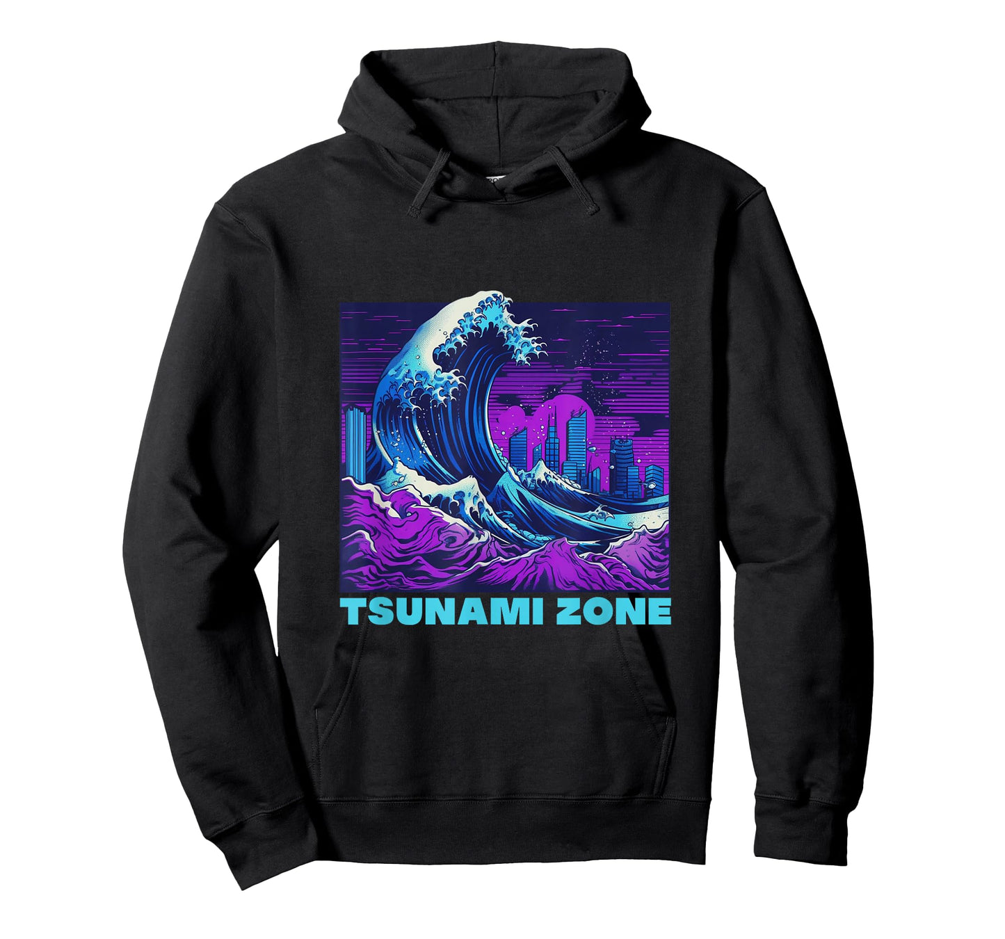 Great Wave Vaporwave "Tsunami Zone" Synthwave Tidal Wave T-Shirt