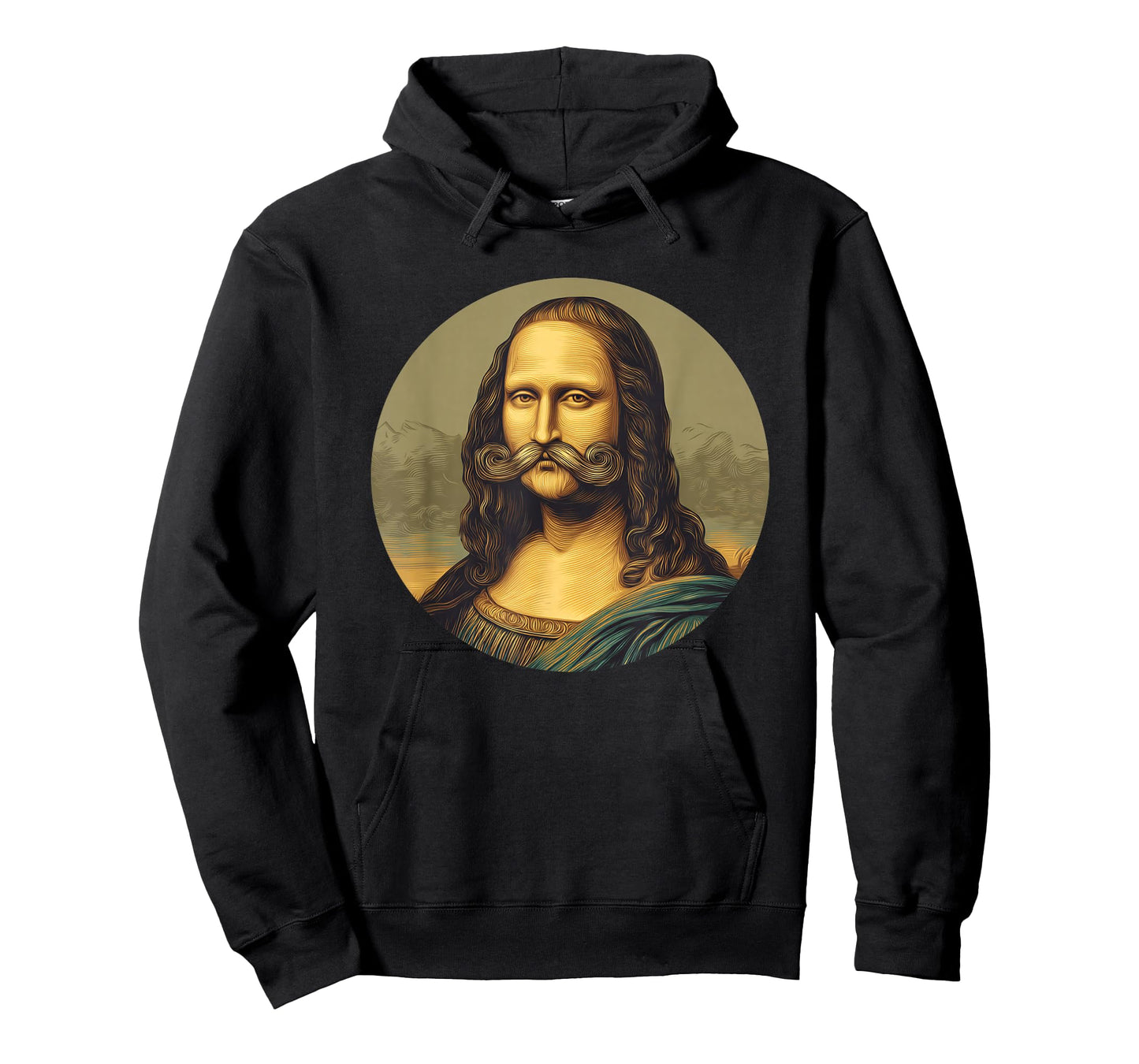Awesome Mona Lisa with Mustache Beard for Boys and Girls T-Shirt