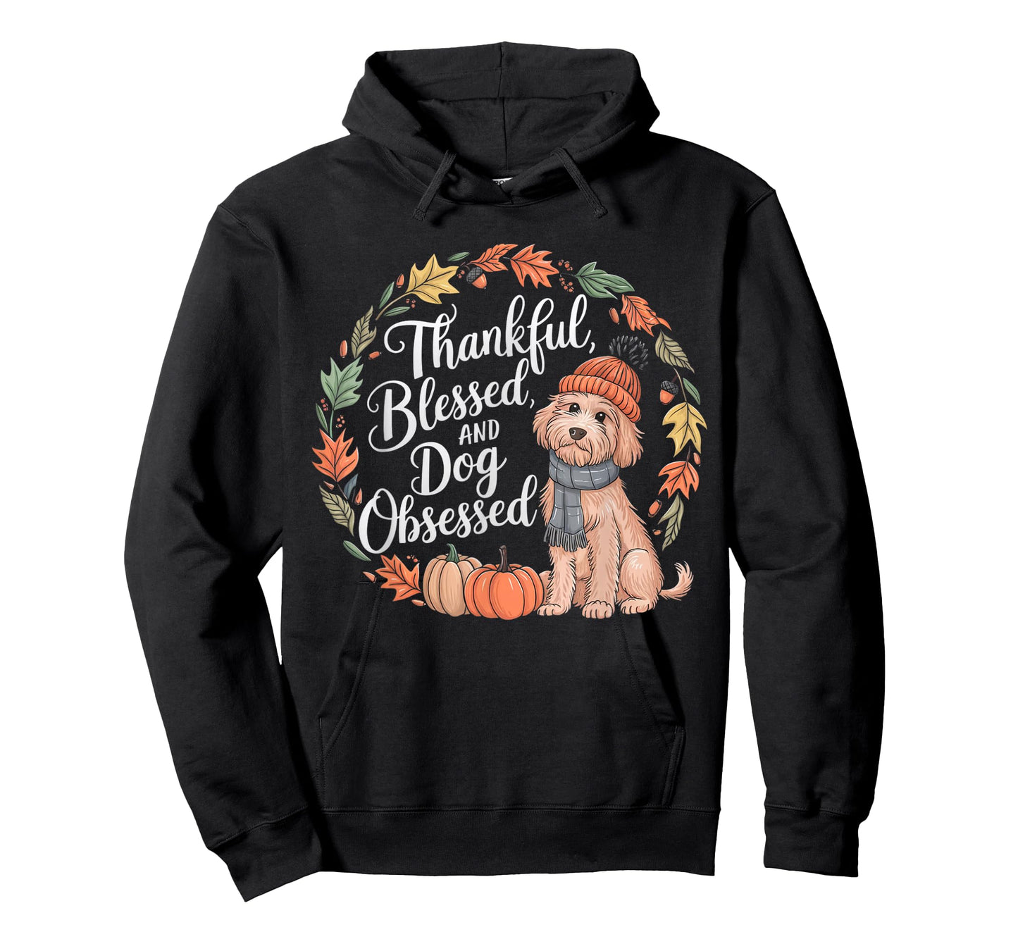 Goldendoodle Thanksgiving Pumpkin Dog Fall Leaf Autumn T-Shirt