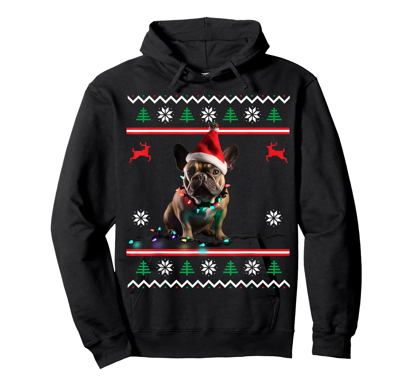 Frenchie Dog Ugly Christmas T-Shirt