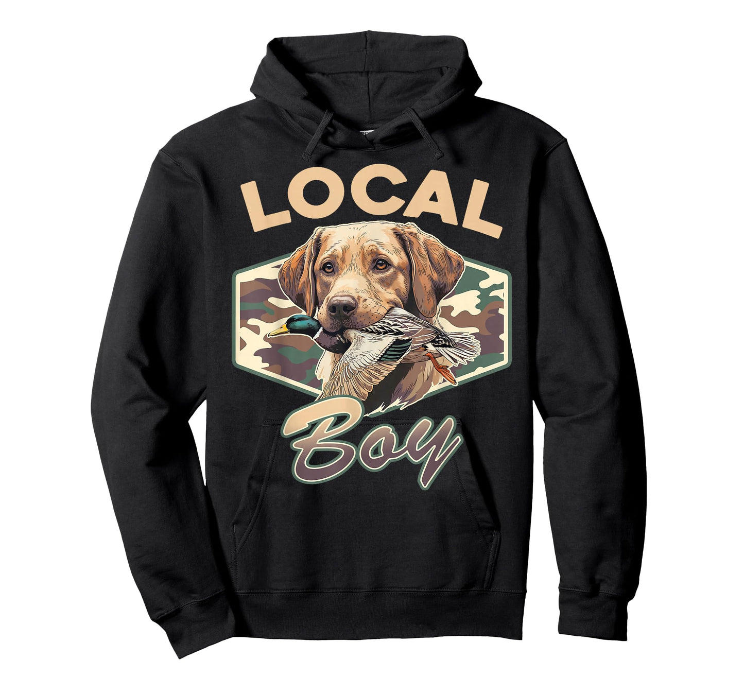 Camo Southern Local Boy Labrador Duck Hunting Outdoor Nature T-Shirt