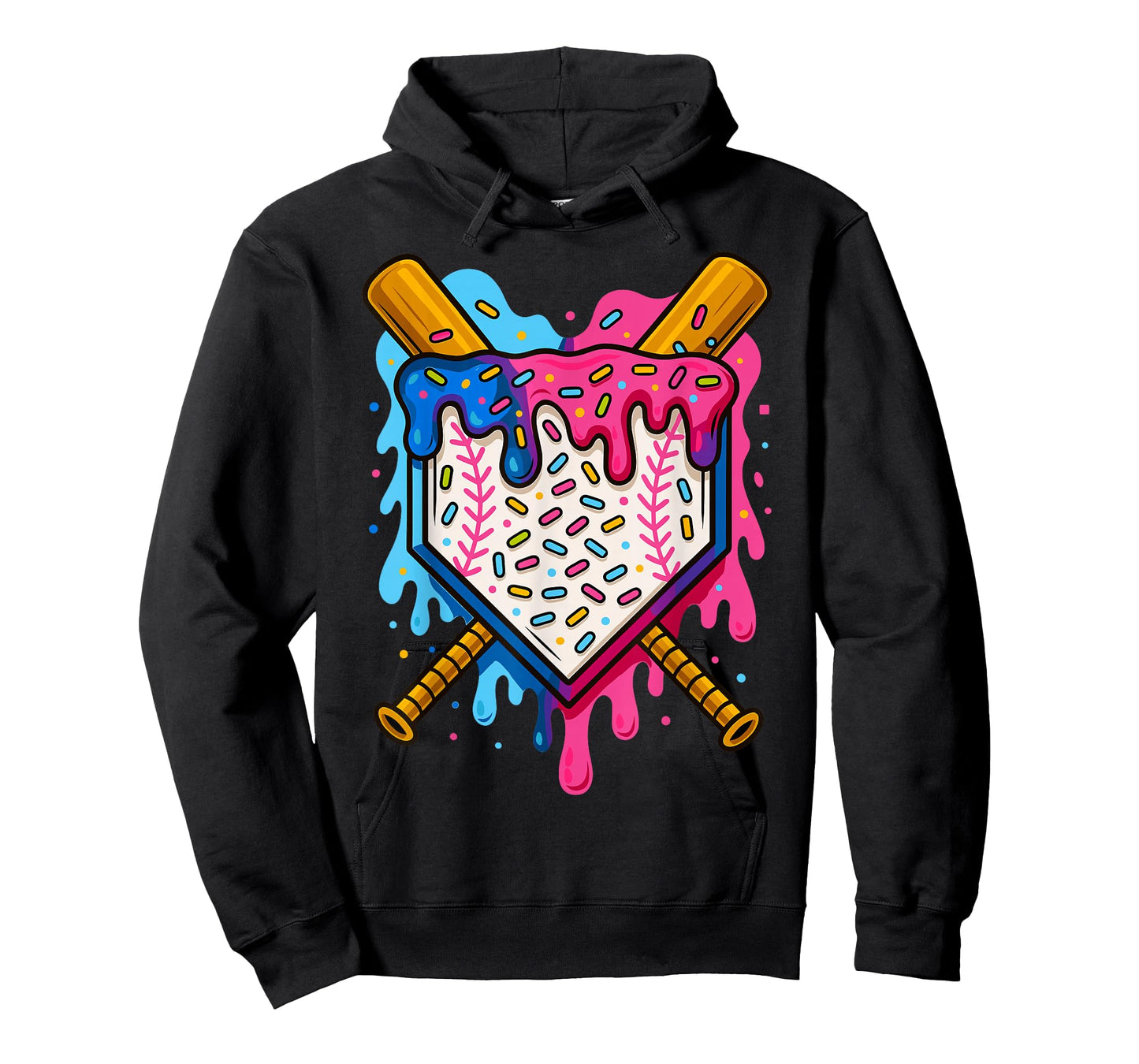 Baseball Boys Ice Cream Drip Baseball T-Shirt