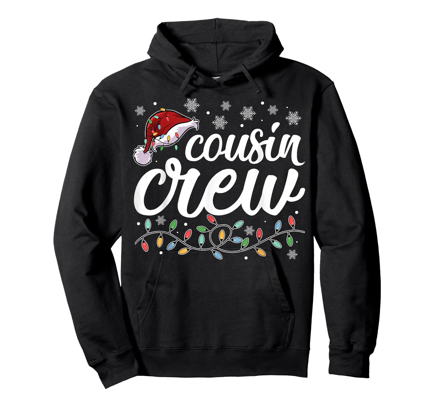 Cousin Crew Christmas Xmas Lights Family Matching Women Men T-Shirt
