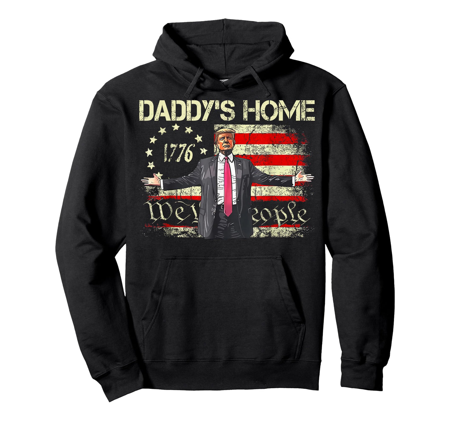 American Flag Trump 2024 Daddy's Home We The People T-Shirt