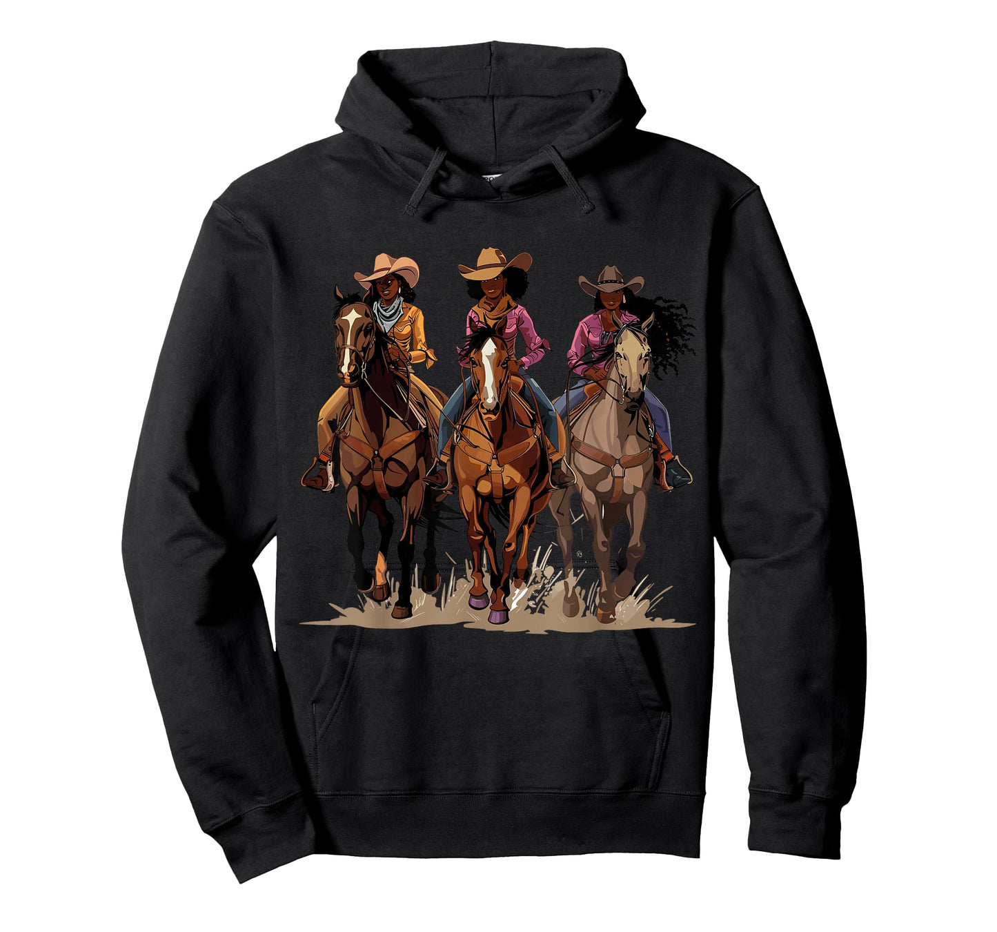 Black African American Cowgirl Western Country Texas Rodeo T-Shirt