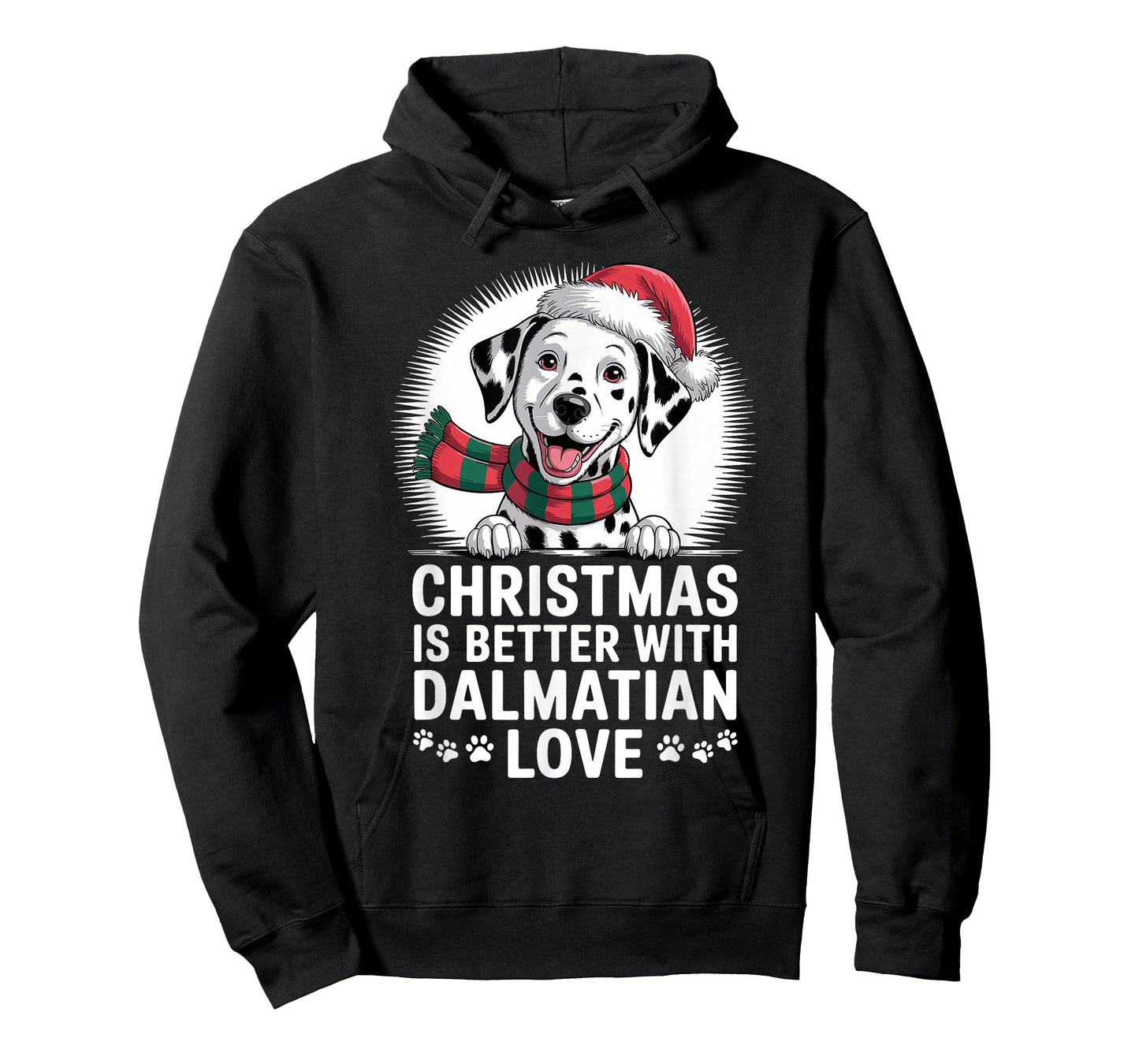 Cute Xmas Puppy Dog Christmas is Better with Dalmatian Love T-Shirt