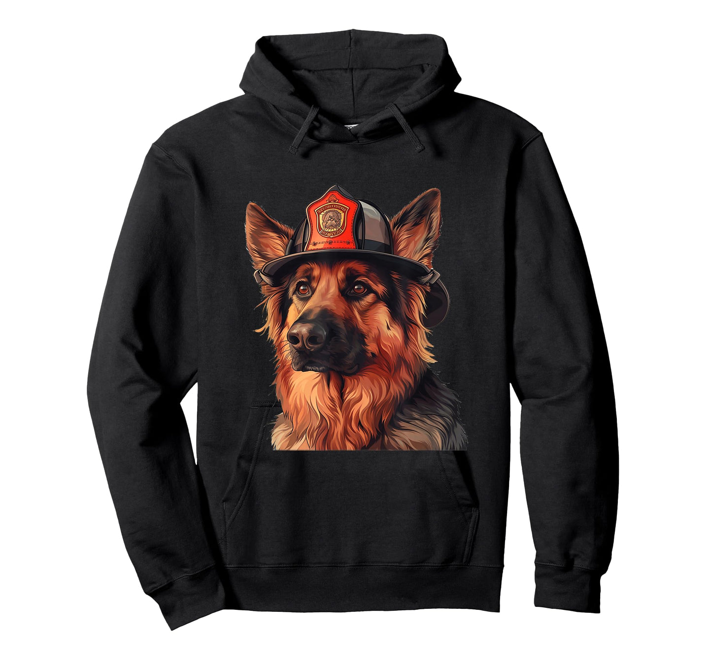 German Shepherd Firefighter Hat Firehouse Fireman Dog T-Shirt