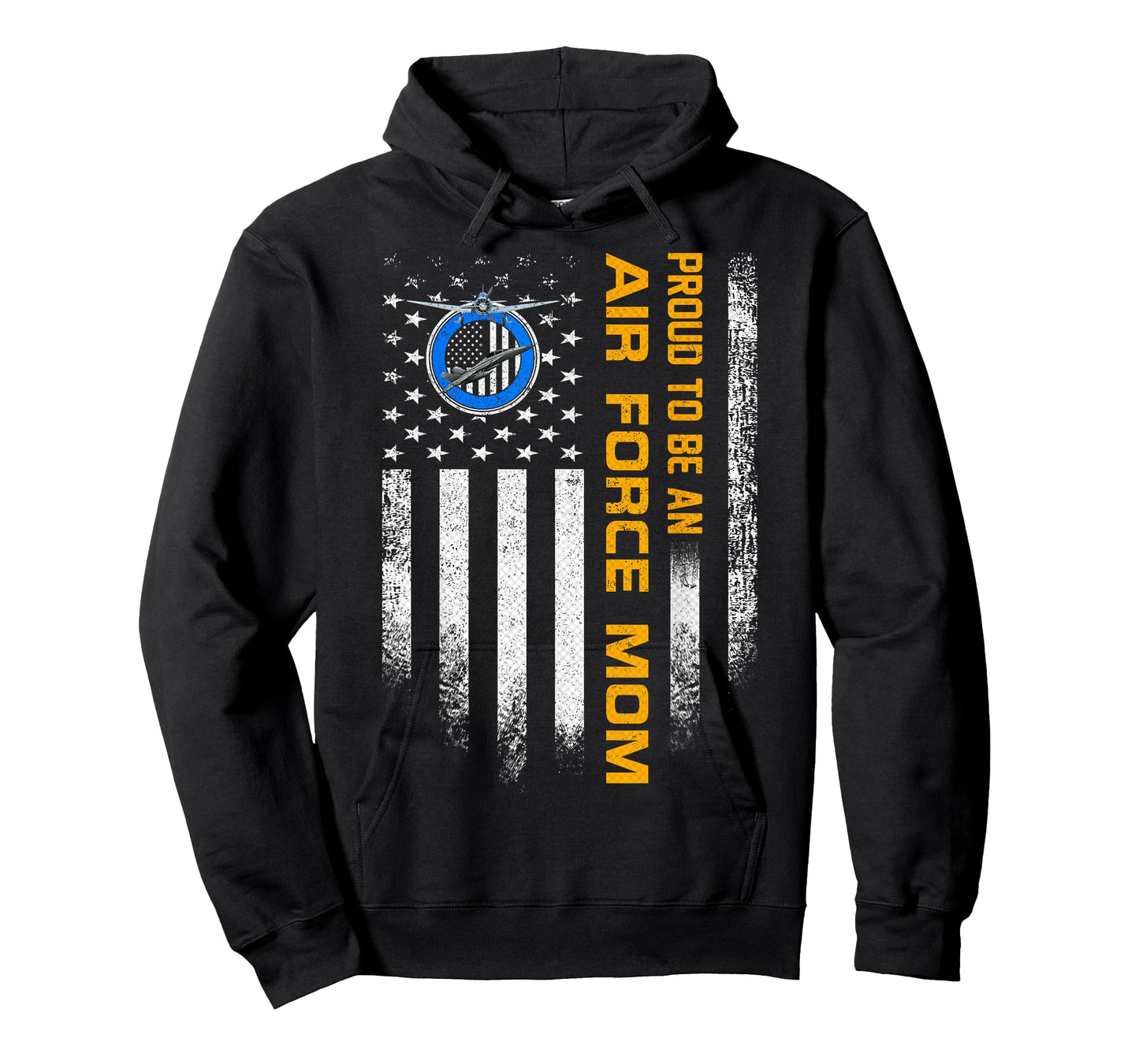 Vintage USA American Flag Proud To Be An Air Force Mom Funny T-Shirt for Women Men