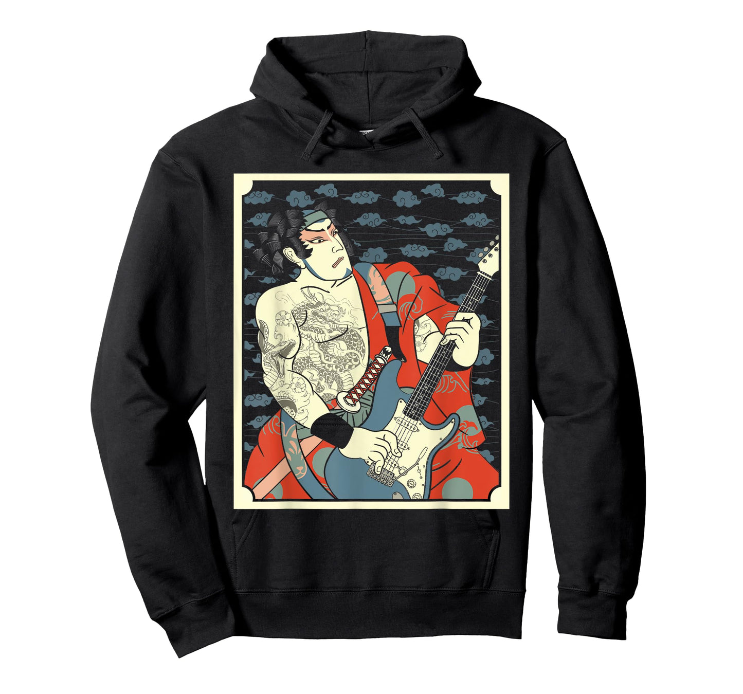 Samurai Musician Bass Guitar Warrior Guitarist Music Lovers T-Shirt