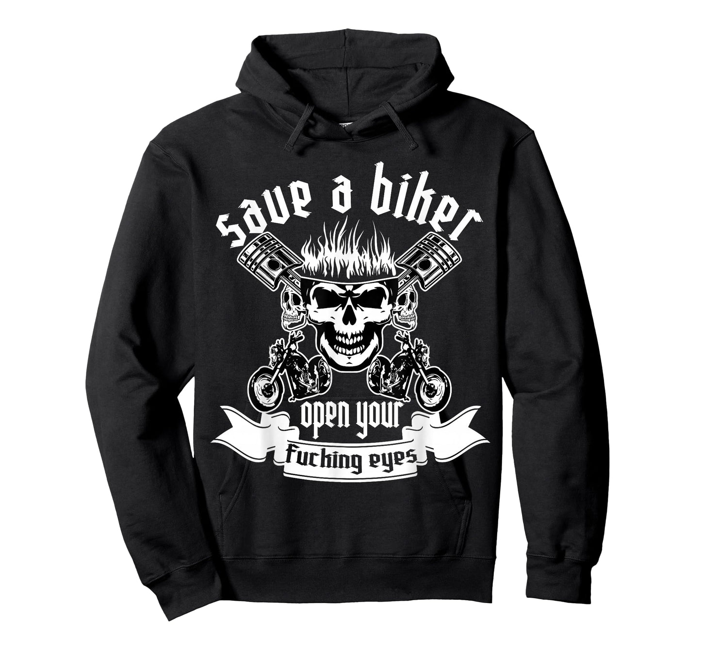 Save A Biker Open Your Fucking Eyes for Motorcycle Lovers T-Shirt