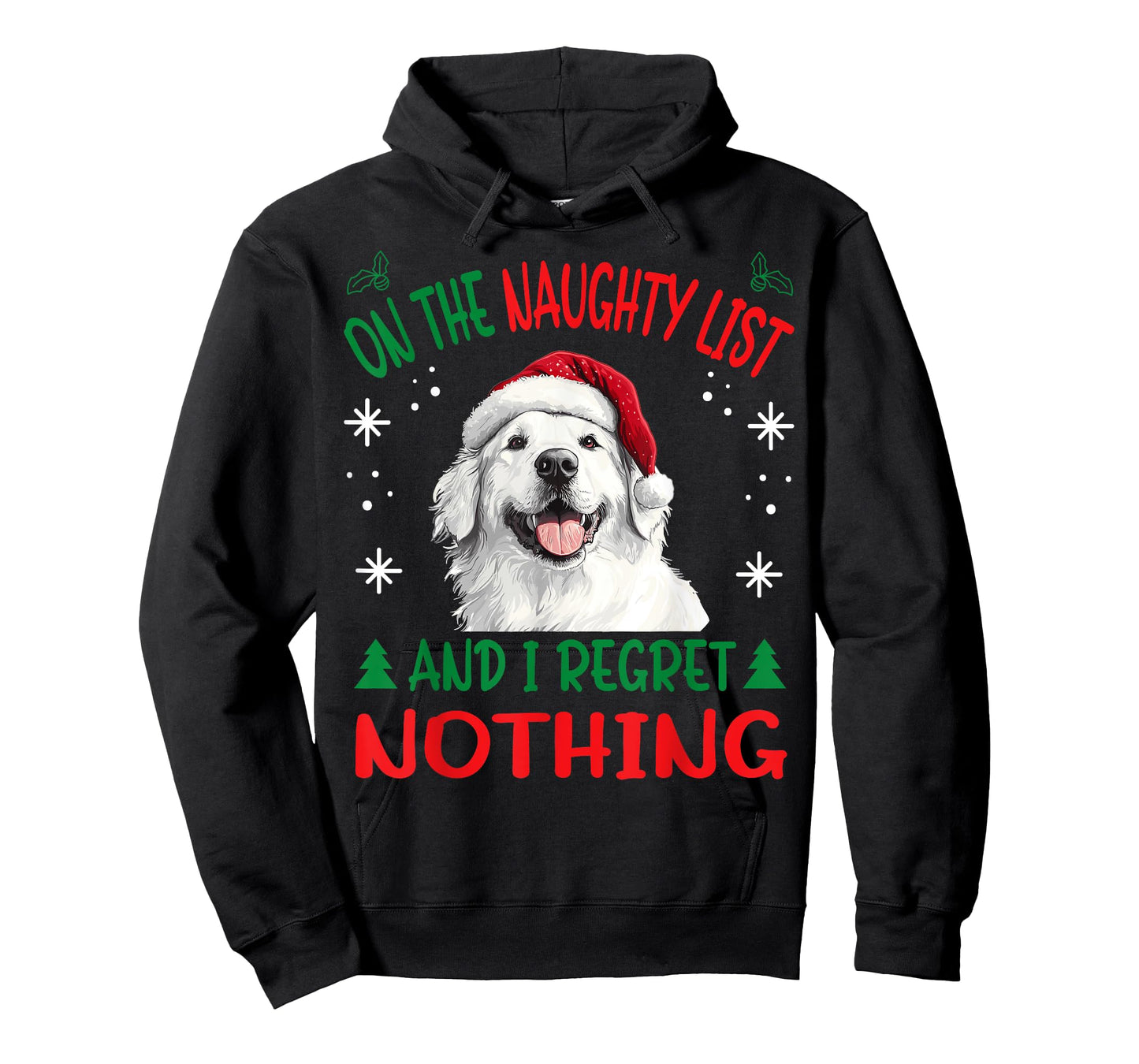 Cute Great Pyrenees Dog Christmas On The Naughty List and I T-Shirt