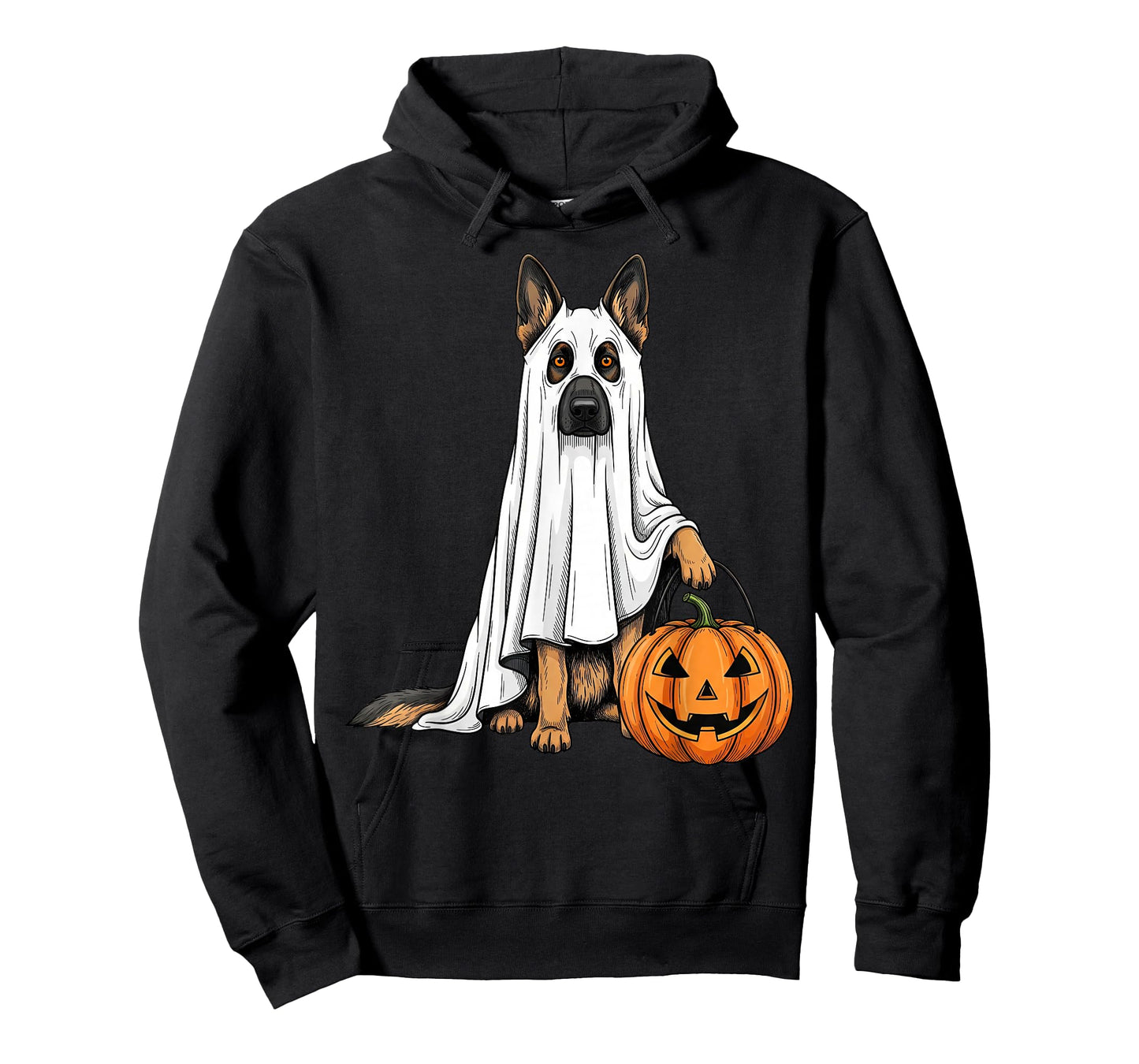 Funny German Shepherd Ghost Pumpkin Cute Spooky Dog Lover T-Shirt