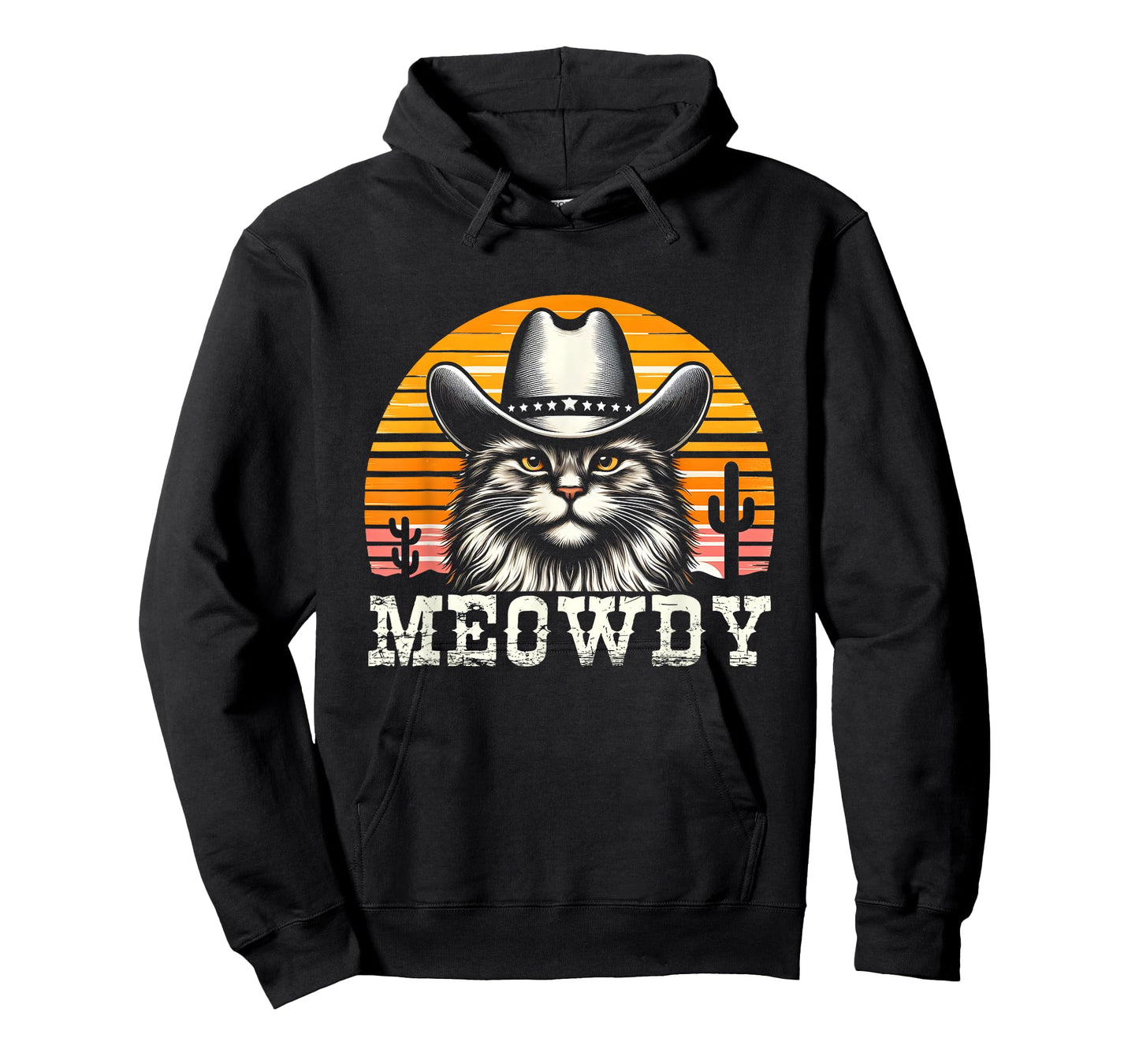 Meowdy Country Music Vintage Cat Cowboy Hat Western T-Shirt