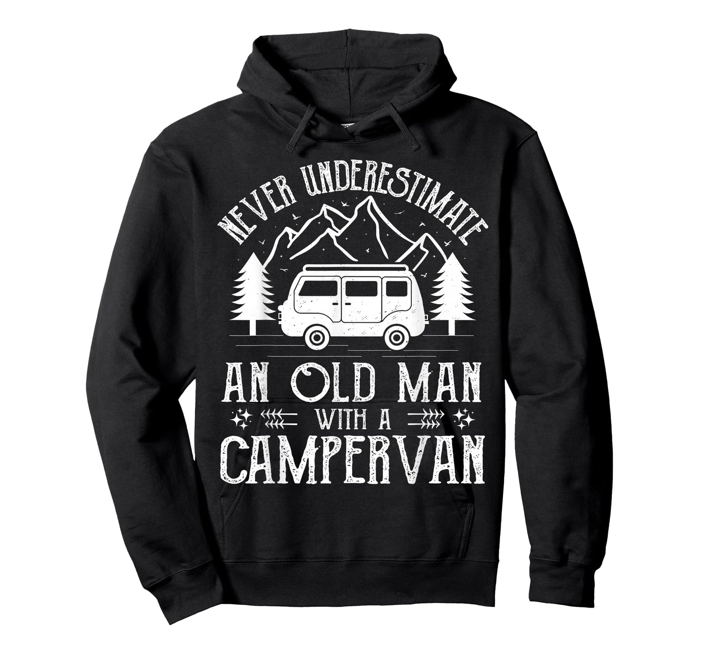 Never underestimate and old man with a campervan Gifts T-Shirt