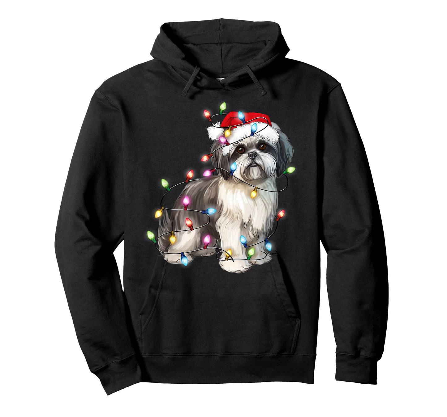Shih Tzu Dog Christmas Lights Xmas Cute T-Shirt