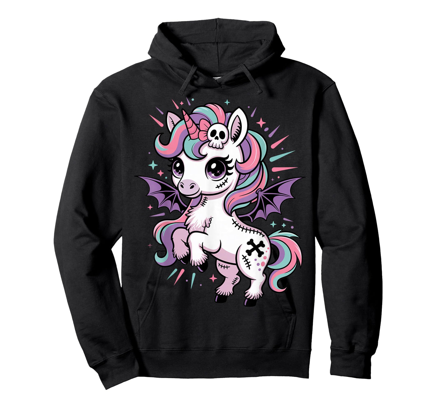 Pastel Goth Unicorn Kawaii Creepy Cute Aesthetic Art T-Shirt