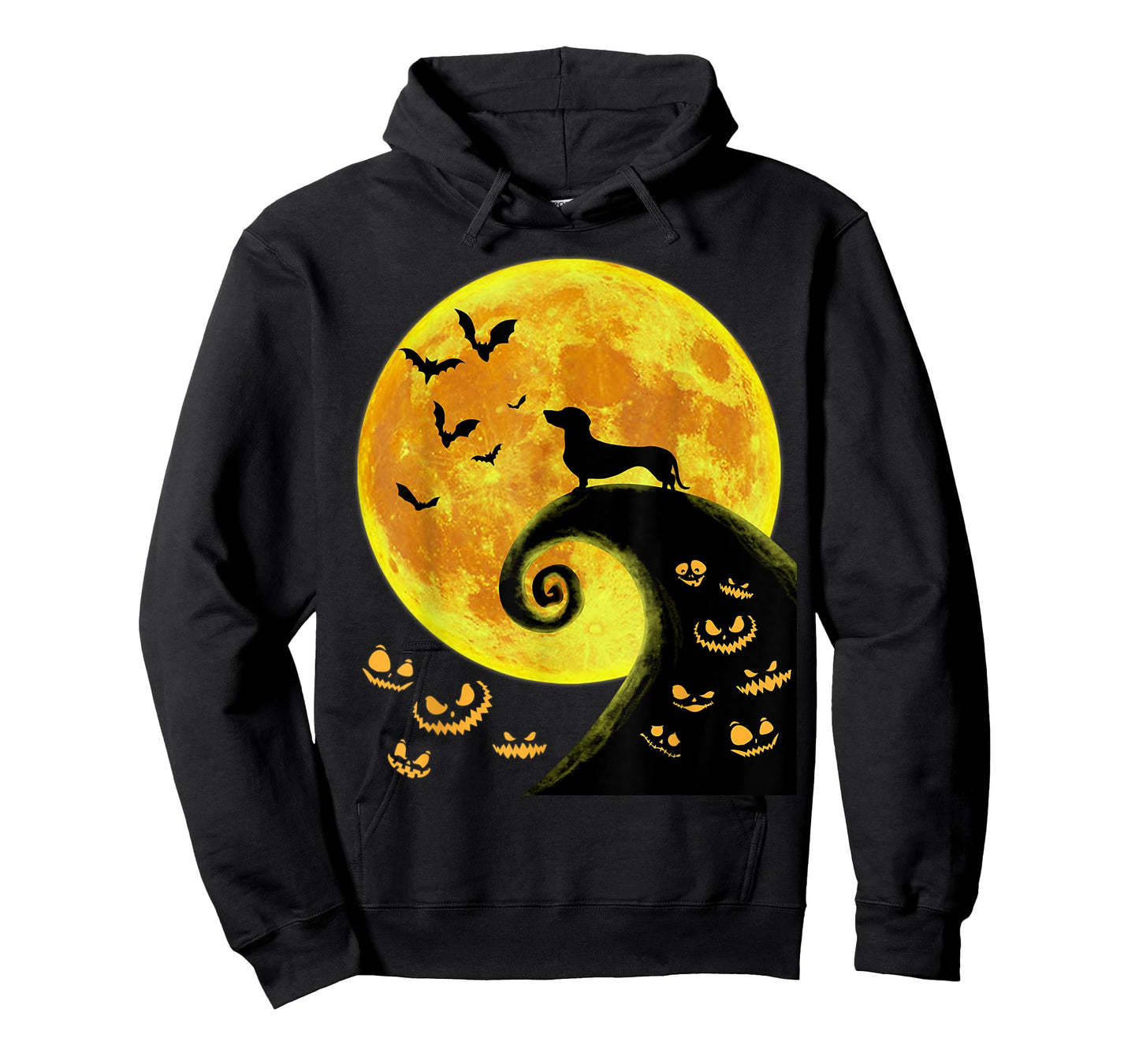 Funny Dachsund And Moon Halloween Costume Weiner Dog Lover T-Shirt