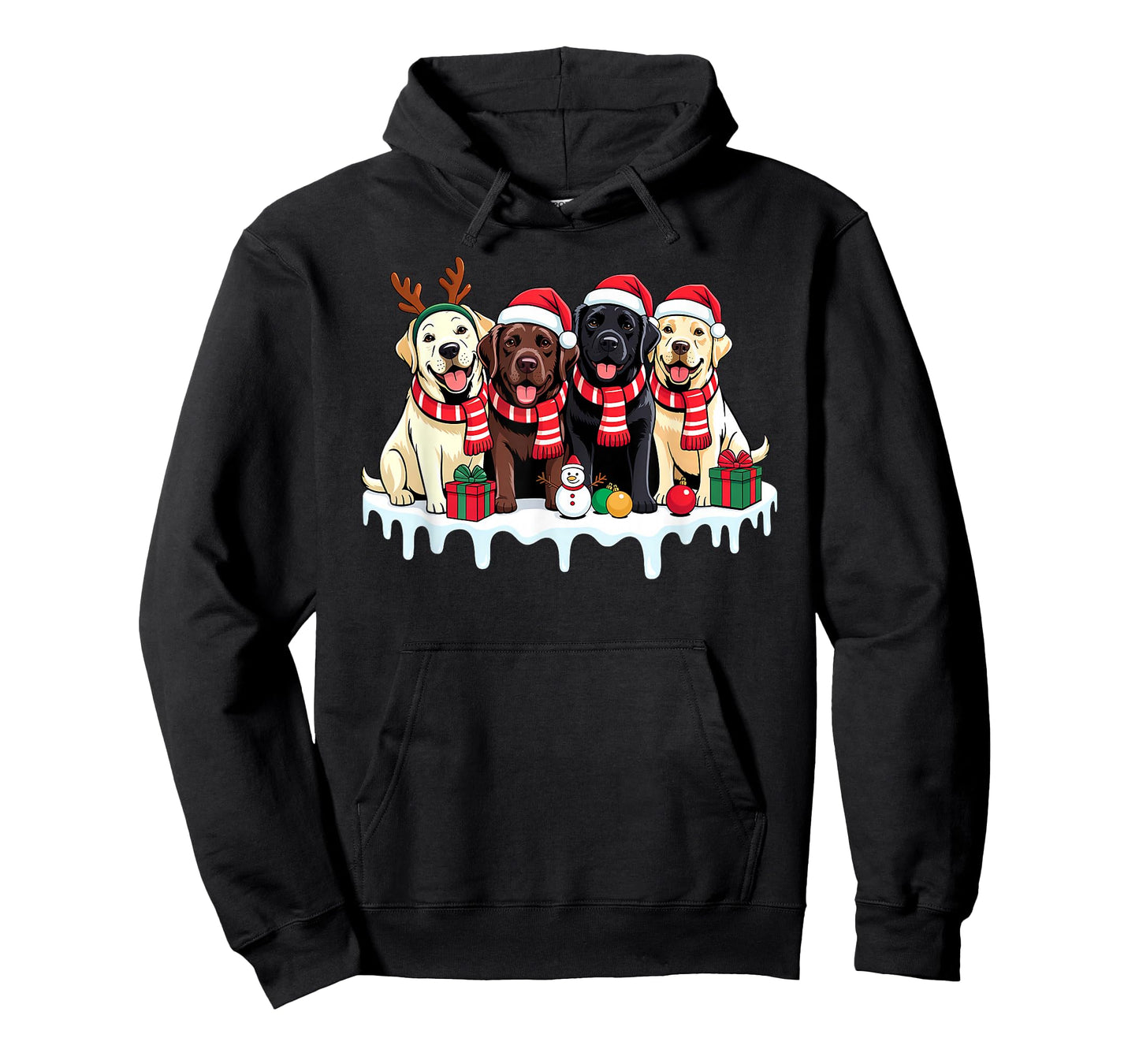 Labrador Dog Christmas Matching Family Pajama Xmas Santa T-Shirt