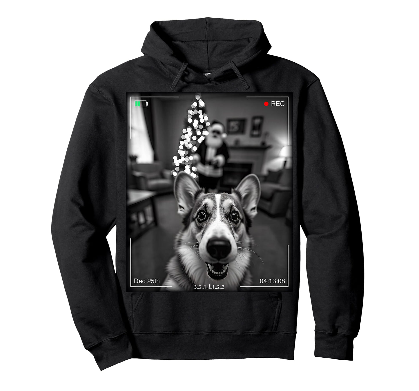 Corgi Catches Santa On Camera Xmas T-Shirt