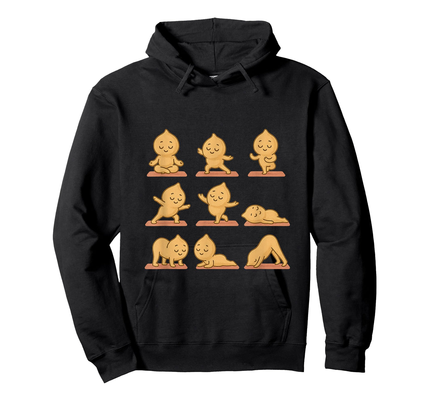 Chickpea Doing Yoga Vegan Kawaii Zen T-Shirt