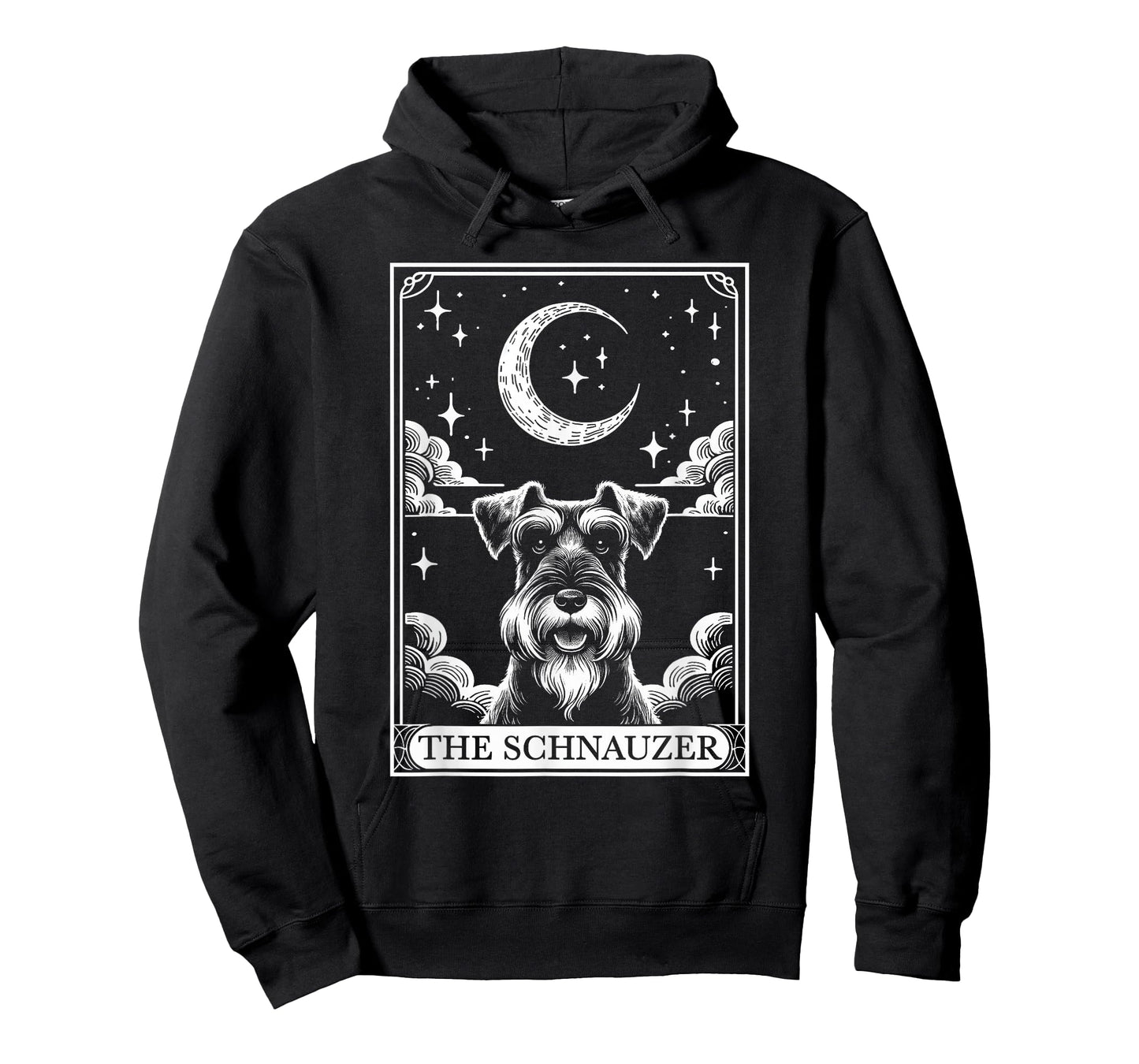 Tarot Card Vintage Crescent Moon Miniature Schnauzer Dog Mom T-Shirt