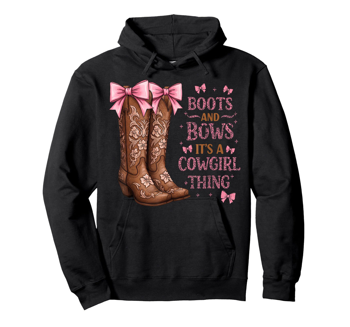 BOOTS BOWS IT'S A COWGIRL THING Funny design T-Shirt