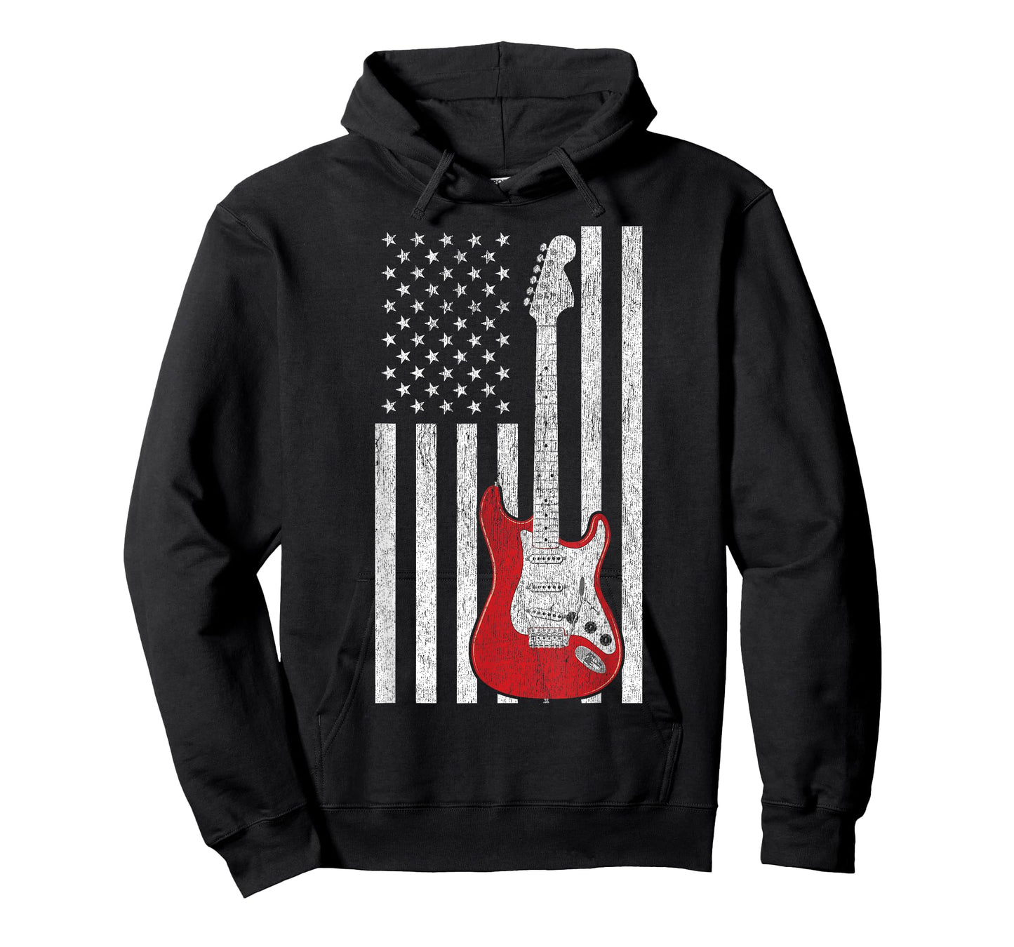 Patriotic American Flag Electric Guitar TShirt T-Shirt